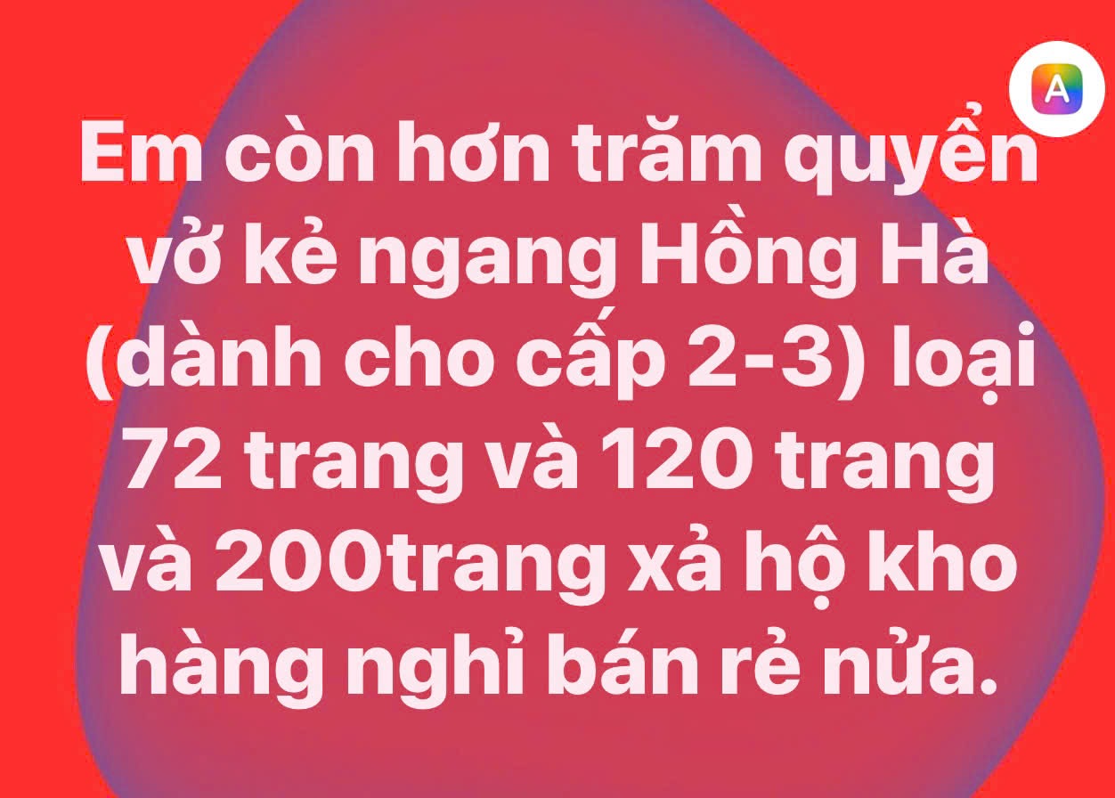 SET 10 QUYỂN VỞ KẺ NGANG HỒNG HÀ