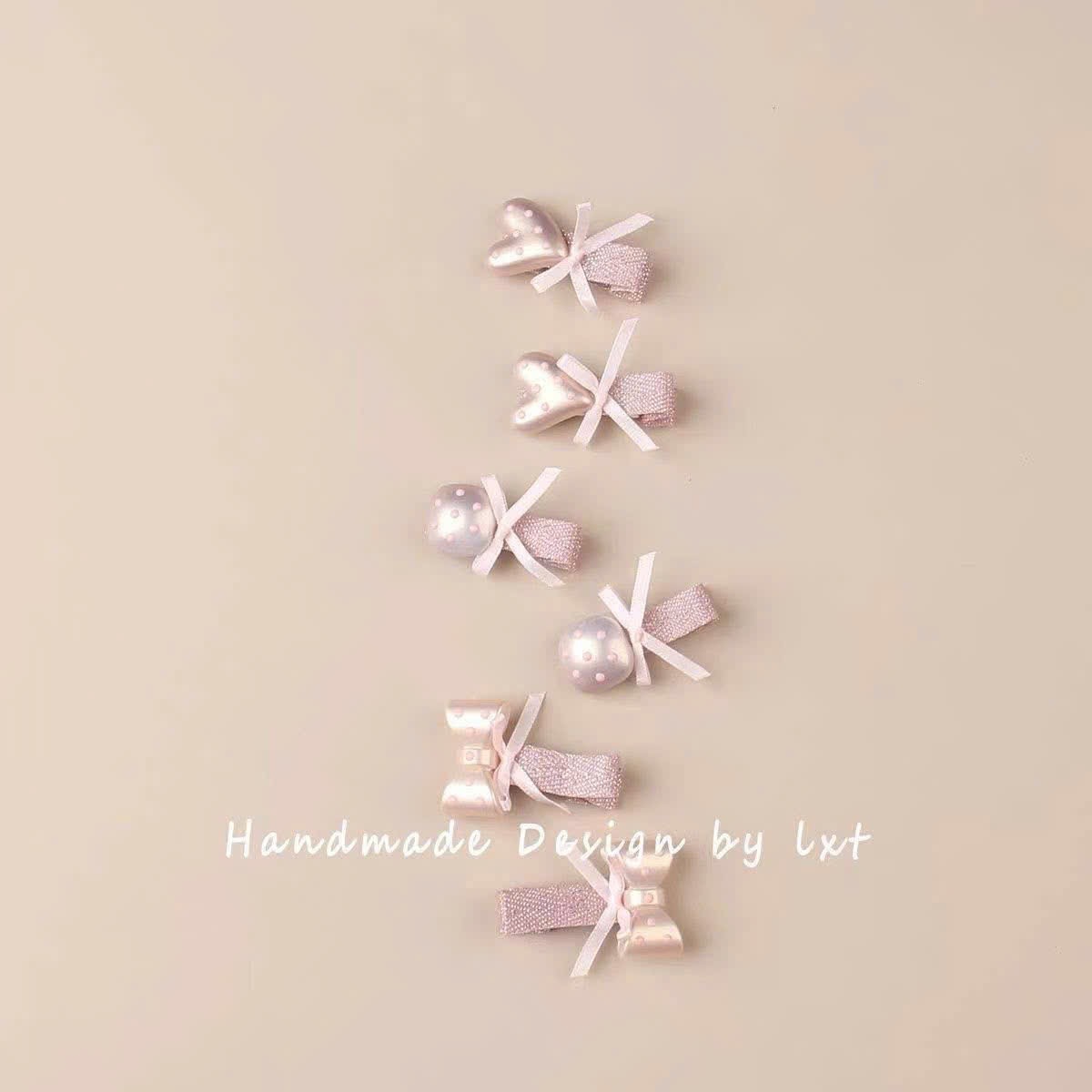 SET 12 KẸP TÓC NƠ HỒNG BG
