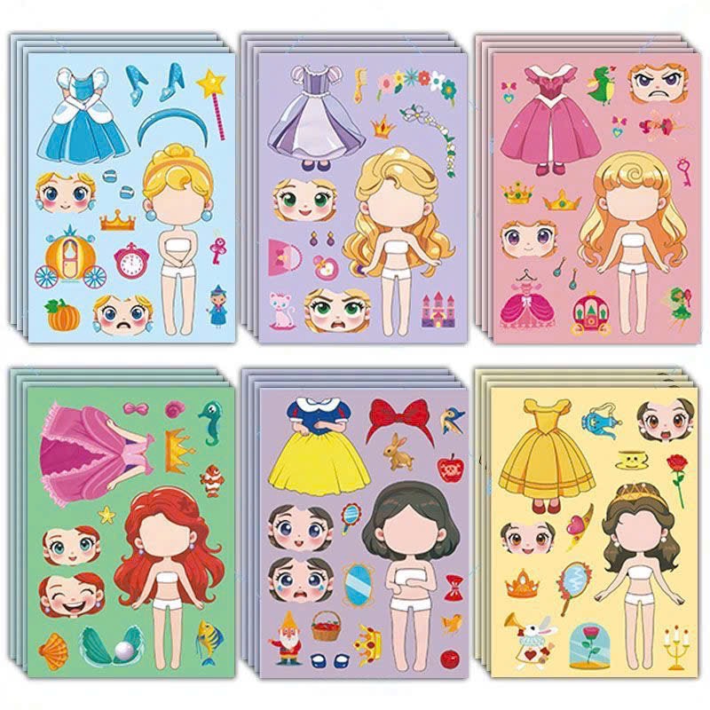 SET 12 TỜ STIKCER DÁN CÔNG CHÚA BG