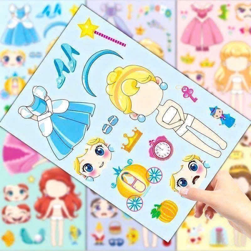 SET 12 TỜ STIKCER DÁN CÔNG CHÚA BG