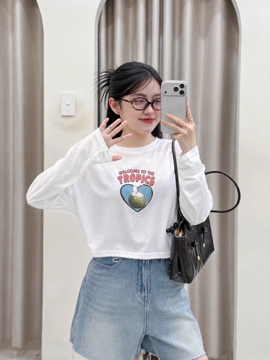 SET 2 ÁO GIẤY TRẮNG KẺ TROPICS DT