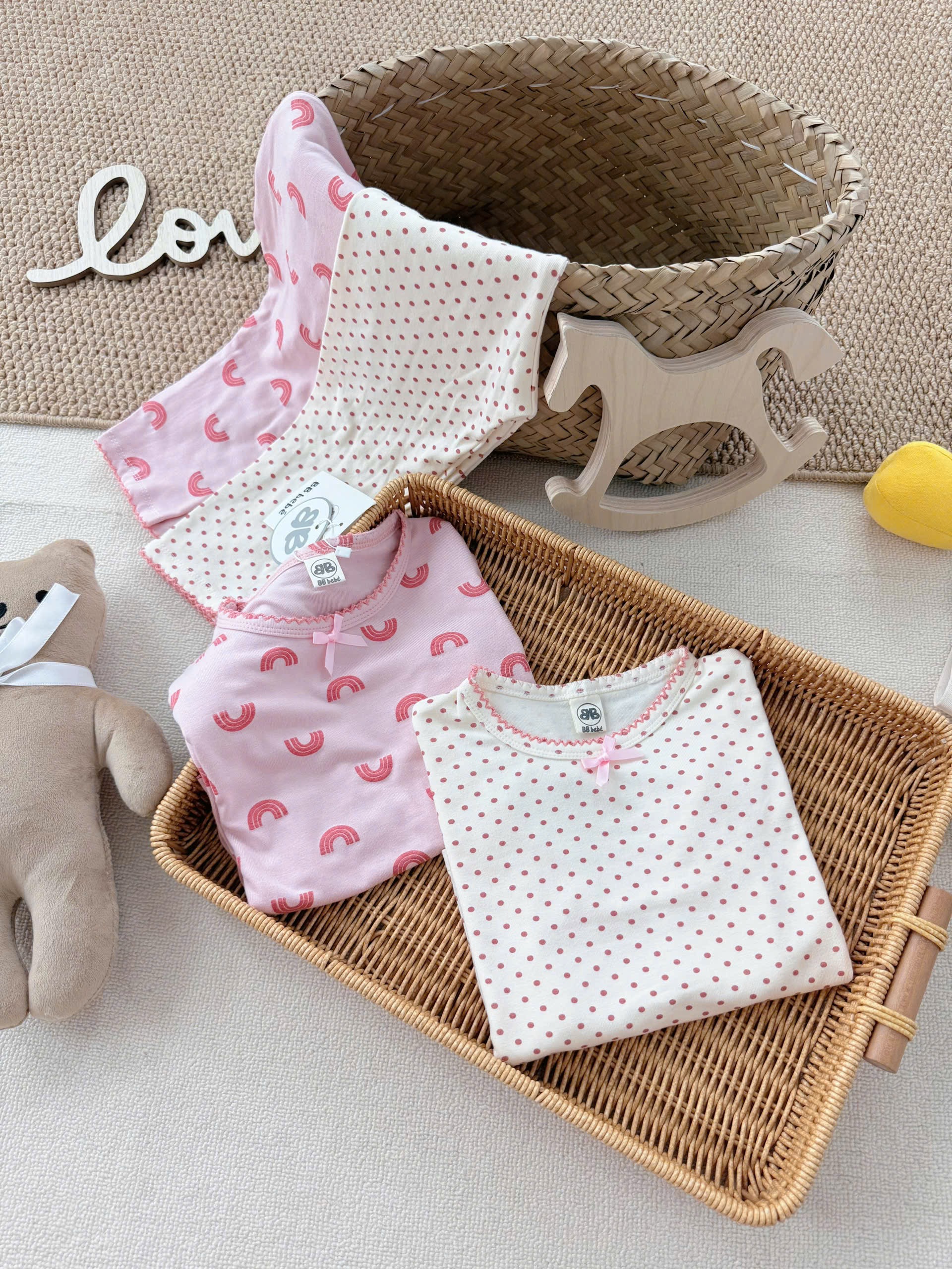 SET 2 BỘ BOZIP CHẤM BI CẦU VỒNG BG