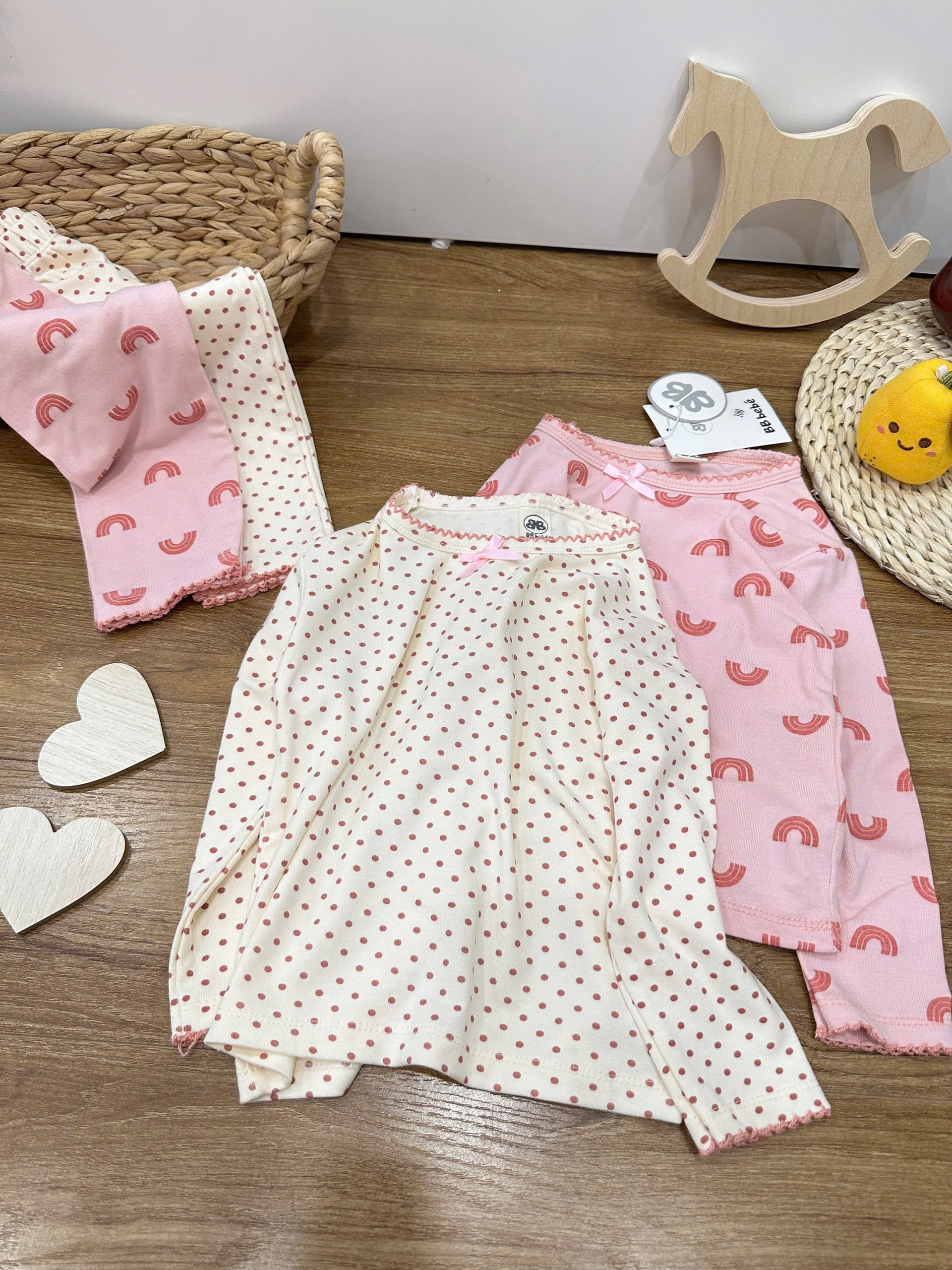 SET 2 BỘ BOZIP CHẤM BI CẦU VỒNG BG
