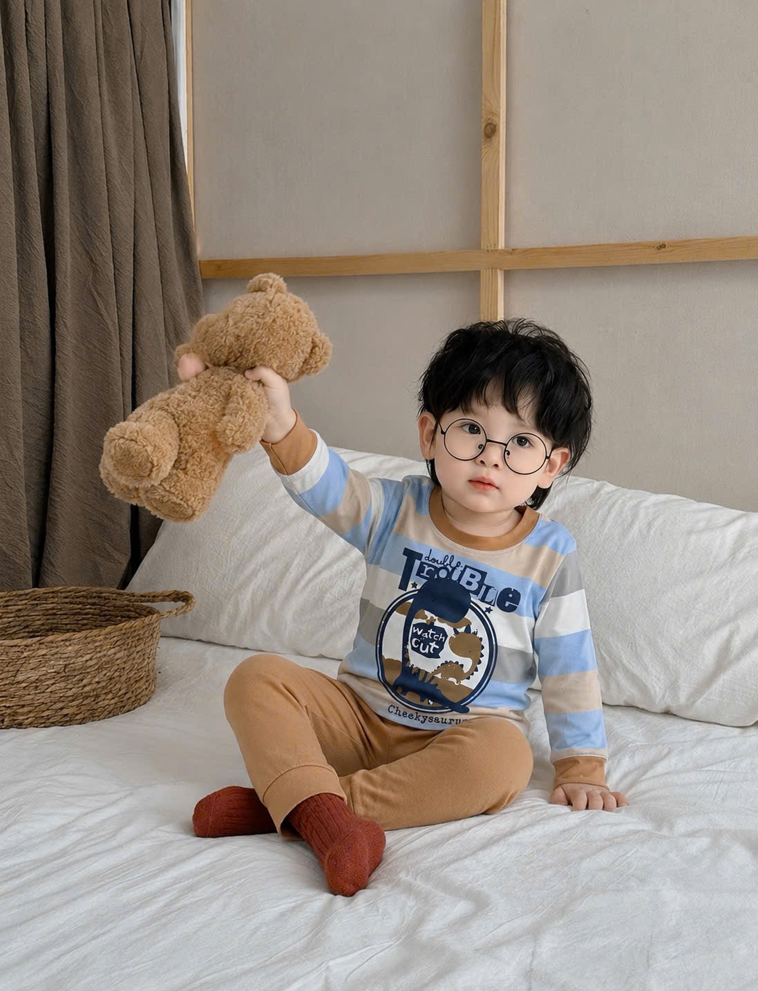 SET 2 BỘ DT HÌNH GẤU VÀNG KẺ XANH BT
