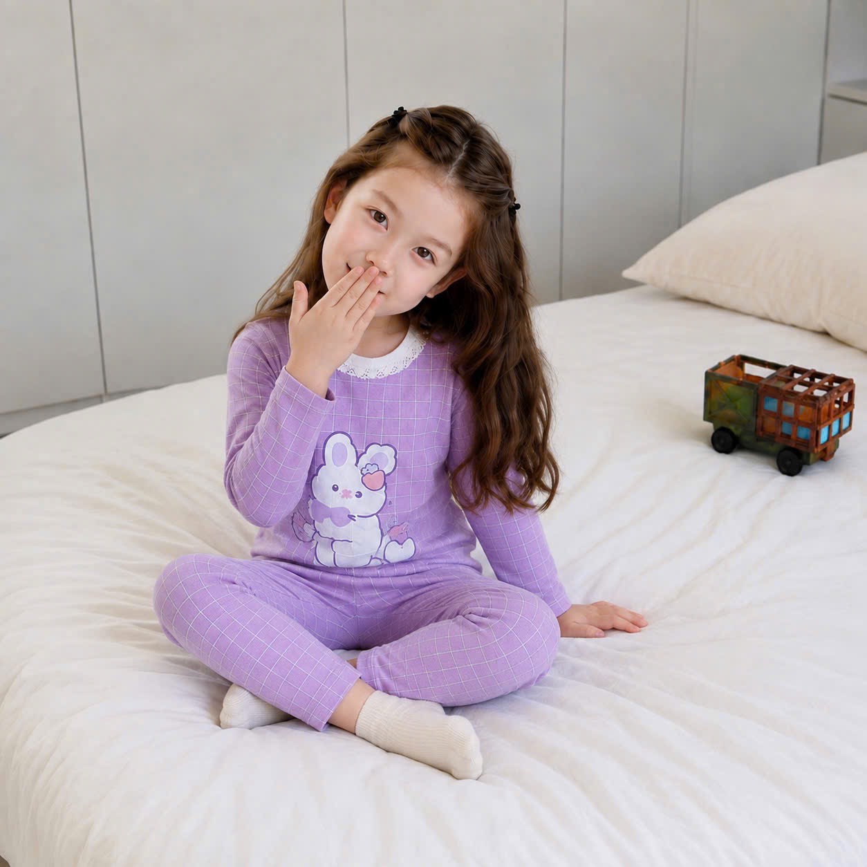 SET 2 BỘ DT HÌNH THỎ TONE TÍM