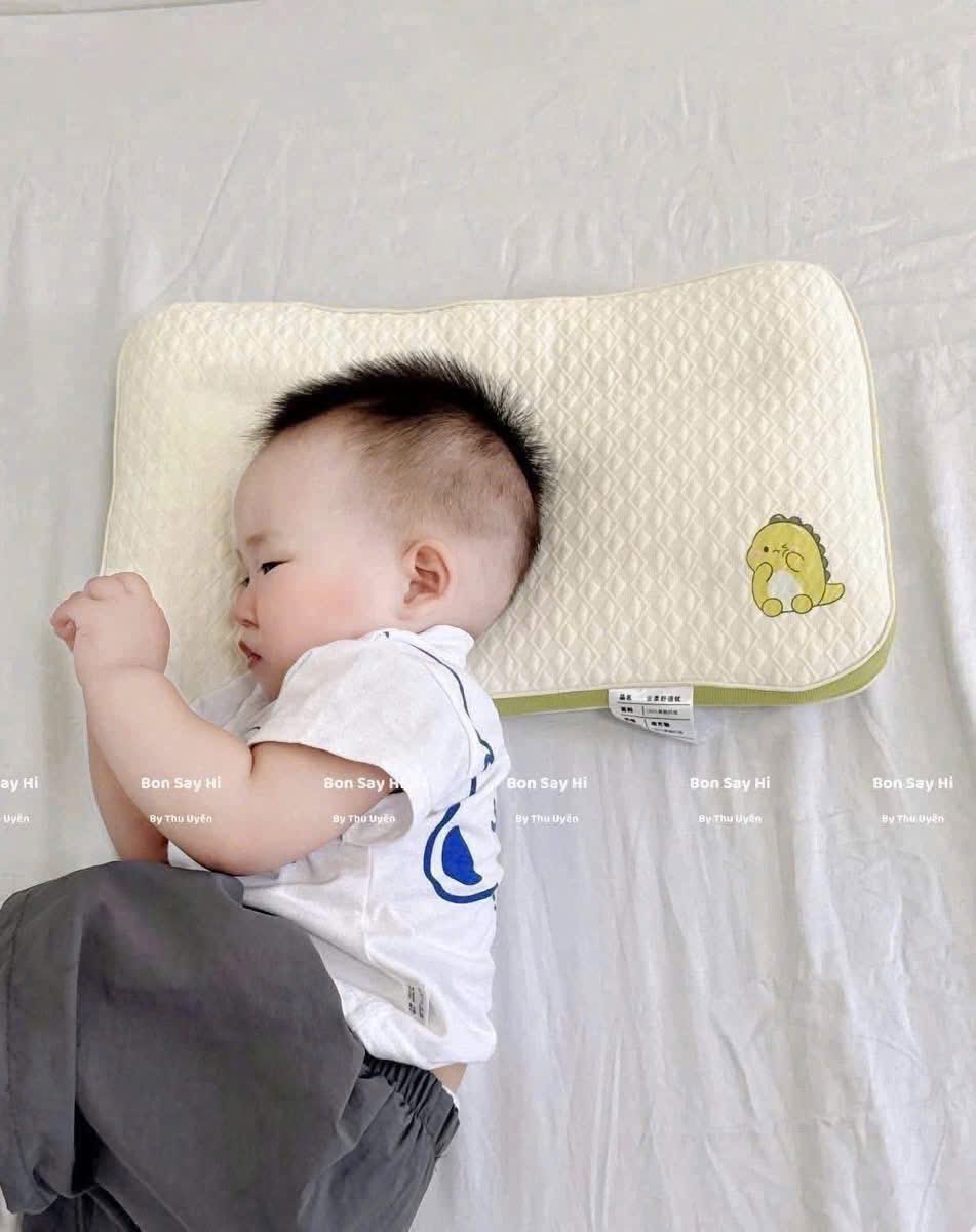 SET 2 GỐI KHỦNG LONG VIỀN XANH CHO BE