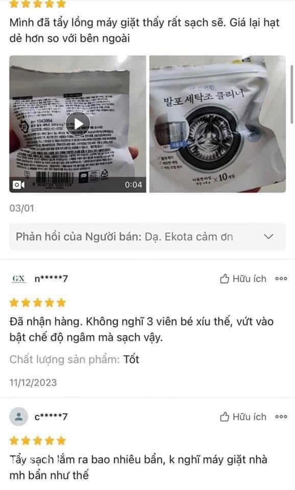 SET 2 GÓI VIÊN TẨY LỒNG GIẶT HQ