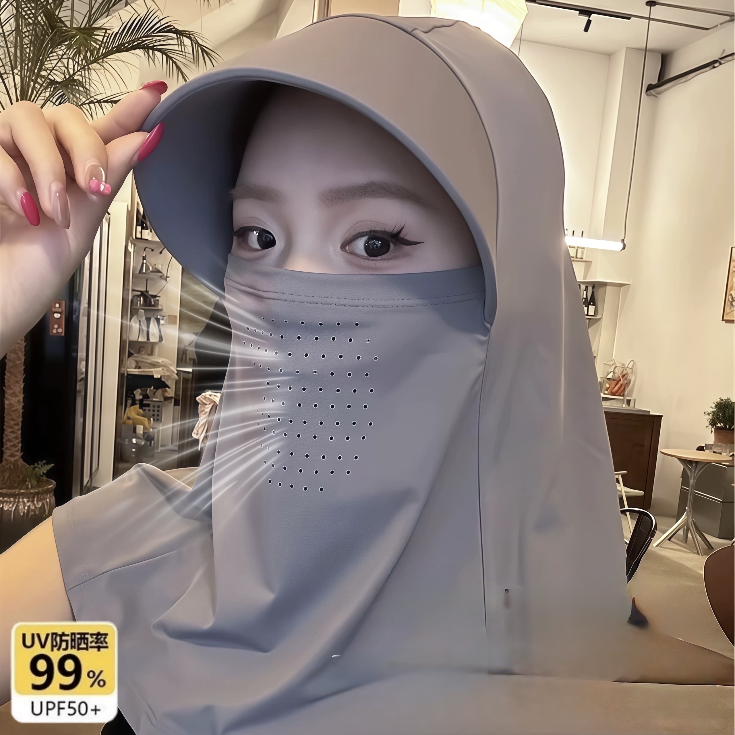 SET 2 MŨ NẮNG KHẨU TRANG 90+ random màu