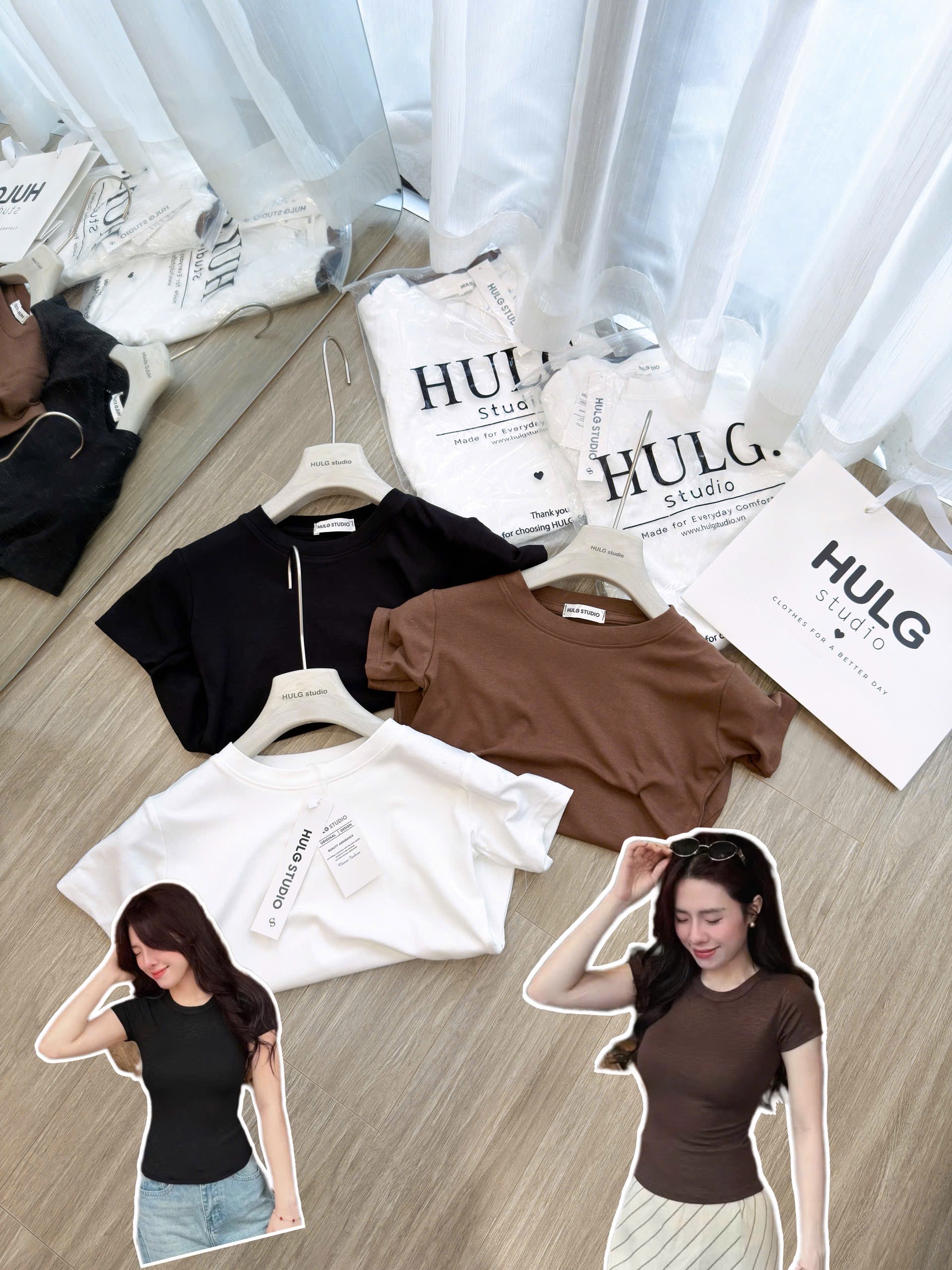 SET 3 ÁO PULL CỘC ĐEN TRẮNG NÂU