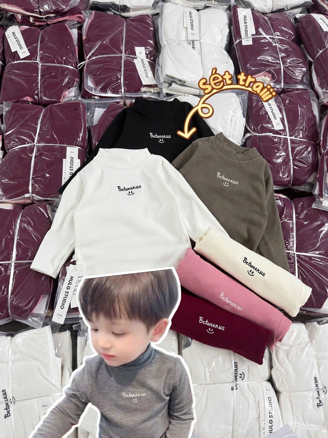 SET 3 ÁO ZIP LÔNG GIỮ NHIỆT BT BG