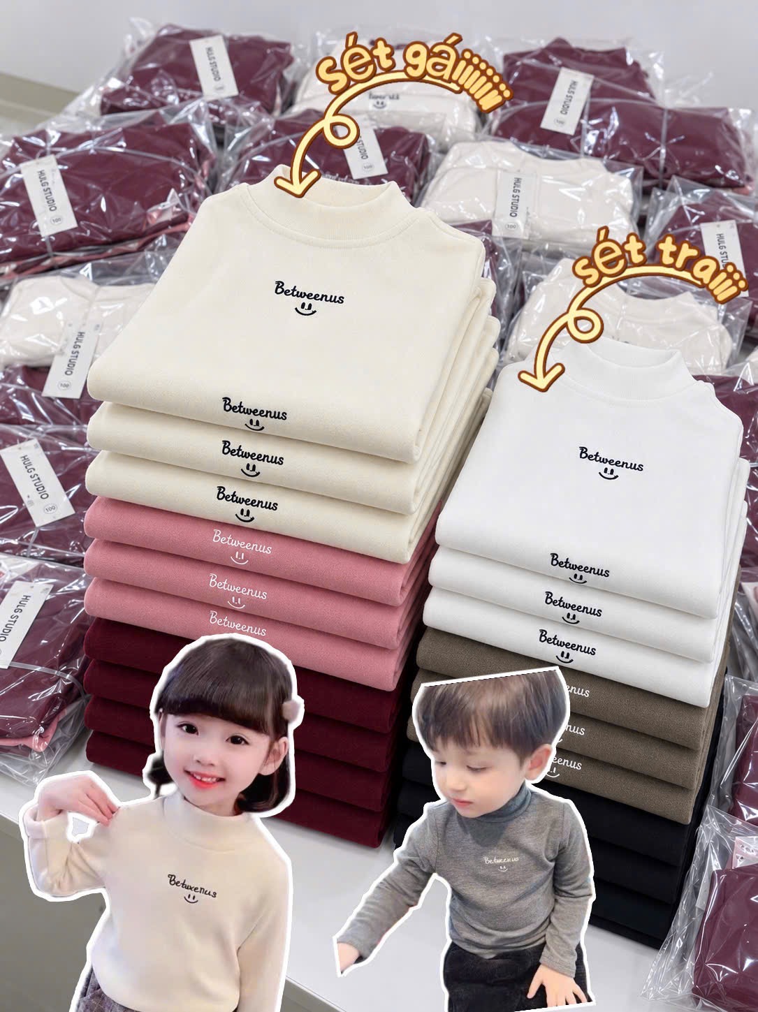 SET 3 ÁO ZIP LÔNG GIỮ NHIỆT BT BG