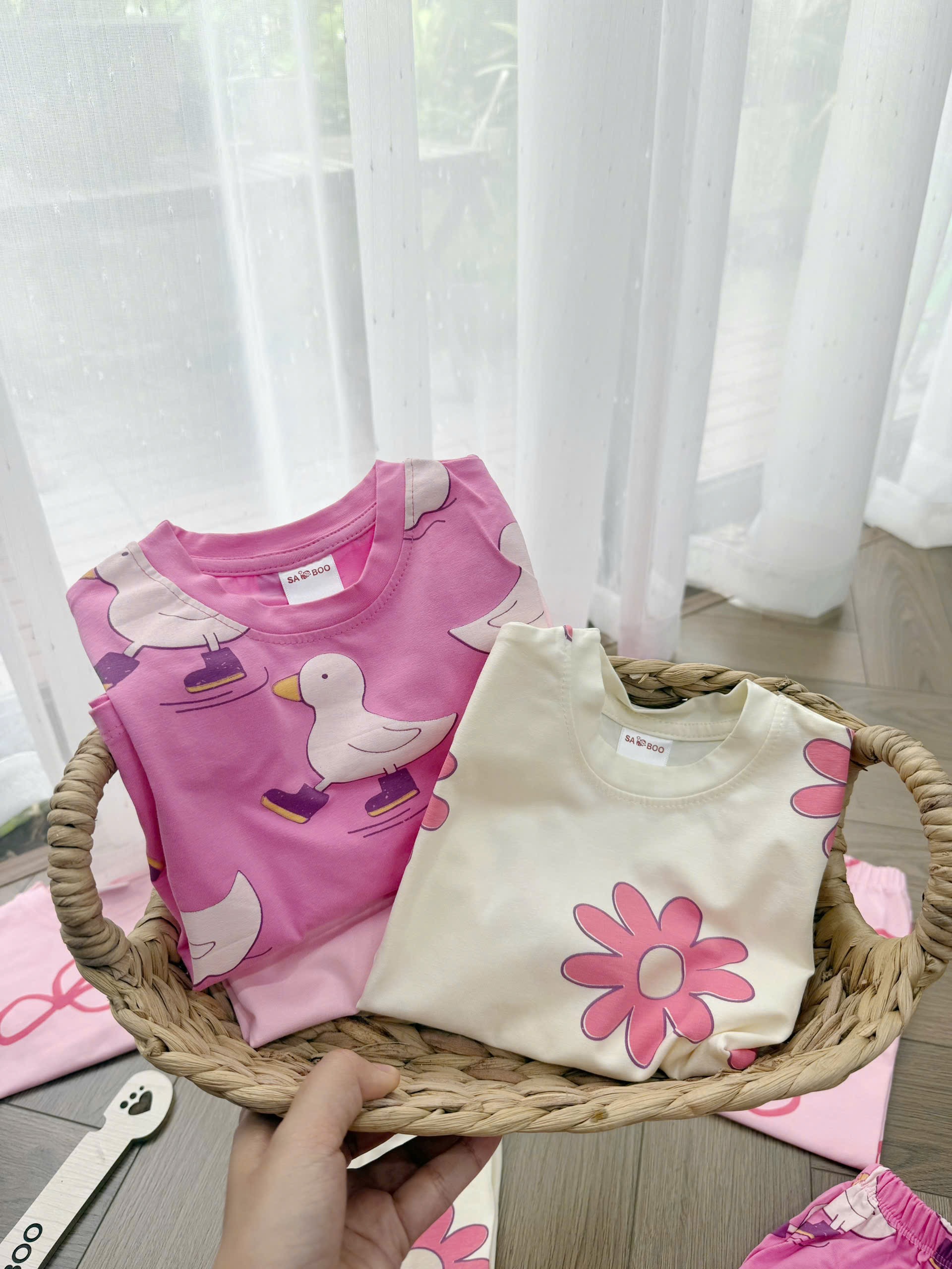 SET 3 BỘ HÌNH HOA DR BE HỒNG BG
