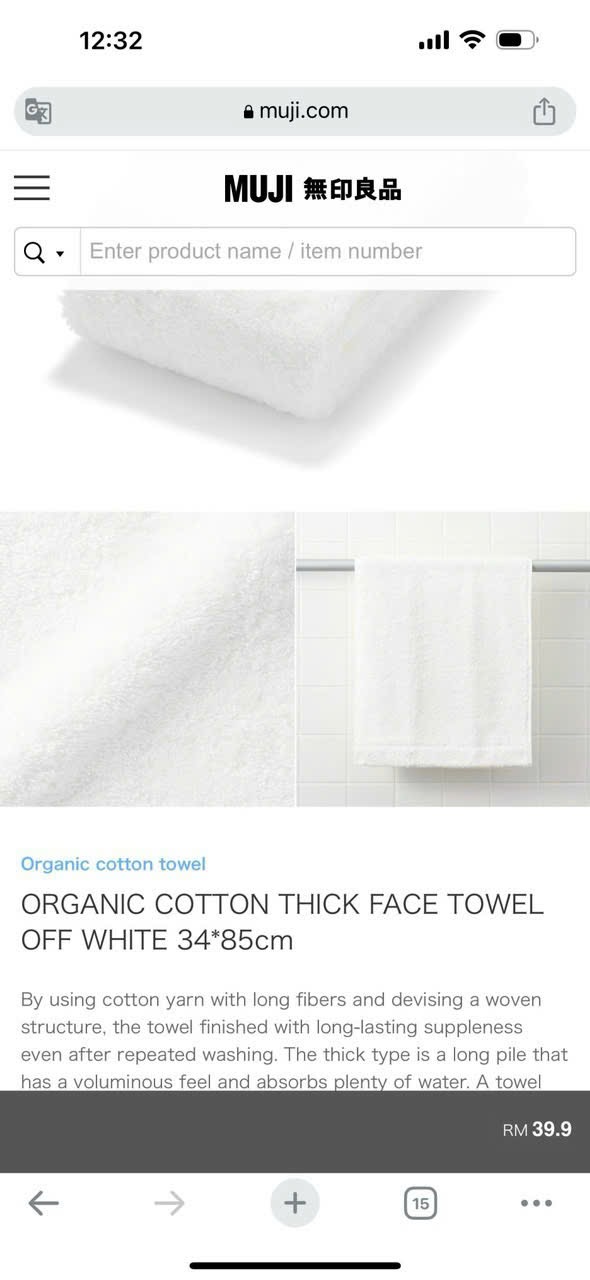 SET 3 KHĂN TẮM GỘI MUJI XUẤT NHẬT