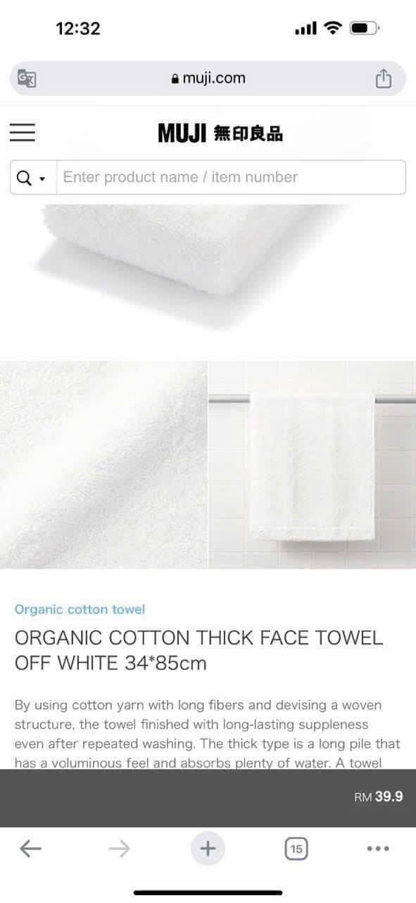 SET 3 KHĂN TẮM GỘI MUJI XUẤT NHẬT