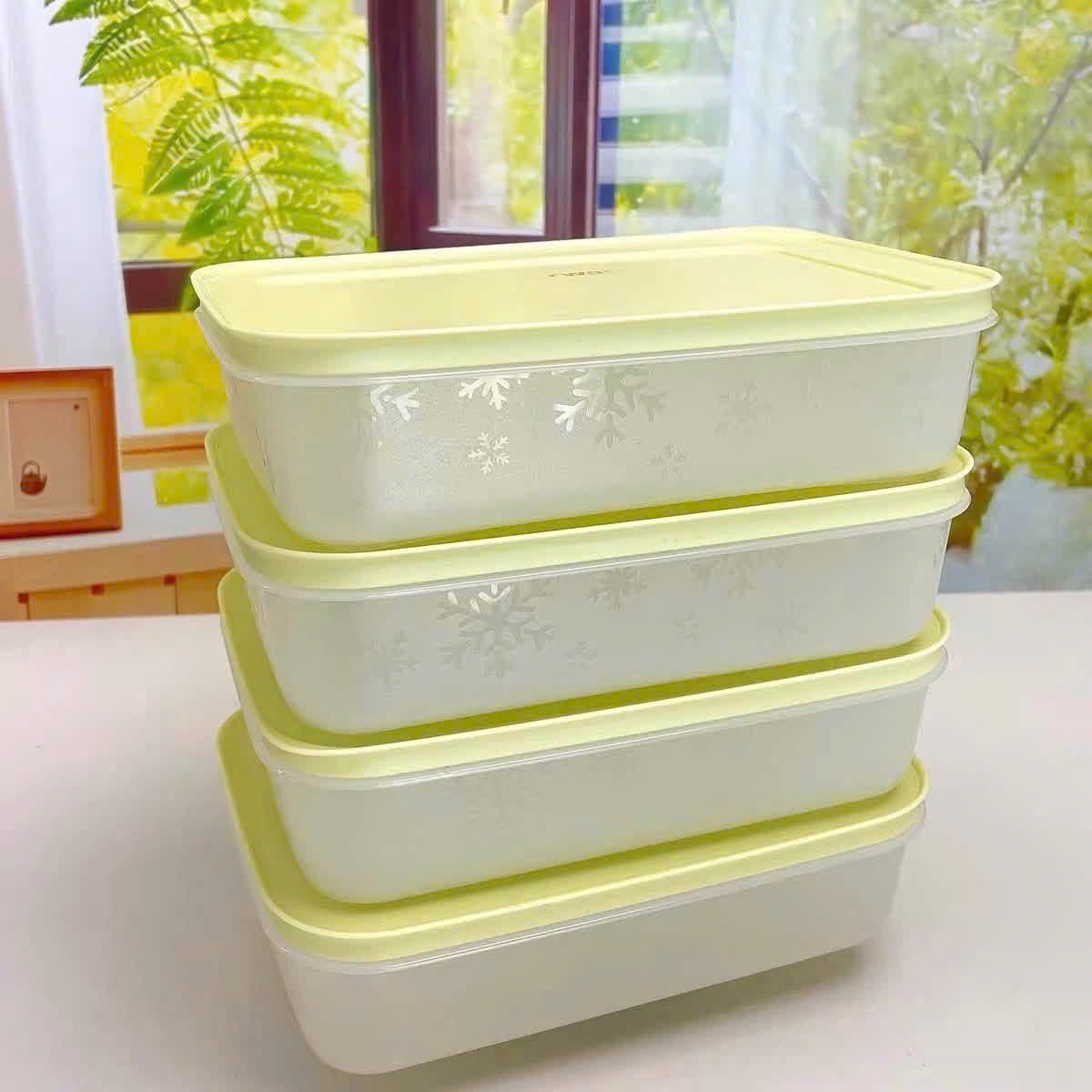 GOM - SET 4 HỘP TUPE DẸT ĐỰNG THỰC PHẨM 1L