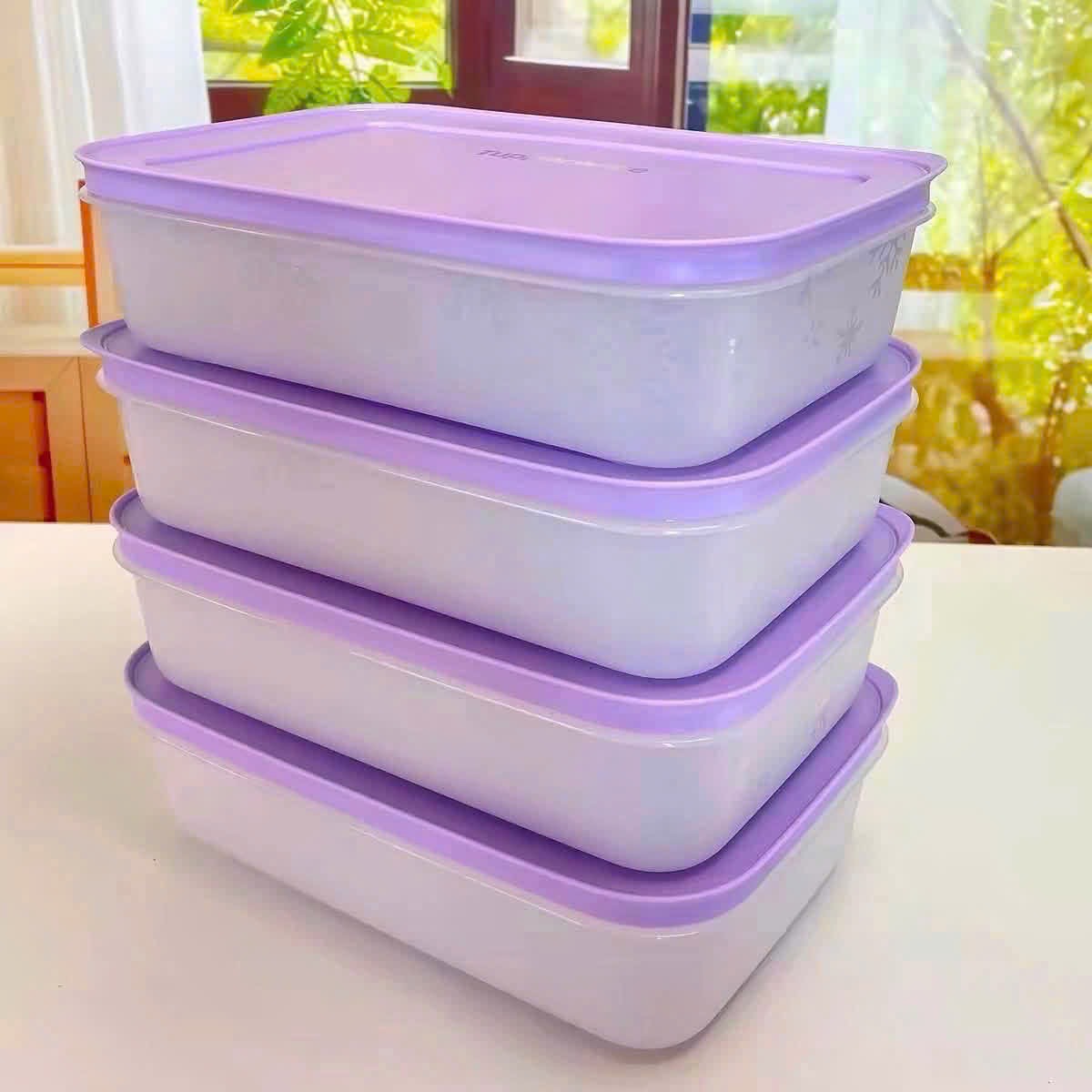 GOM - SET 4 HỘP TUPE DẸT ĐỰNG THỰC PHẨM 1L