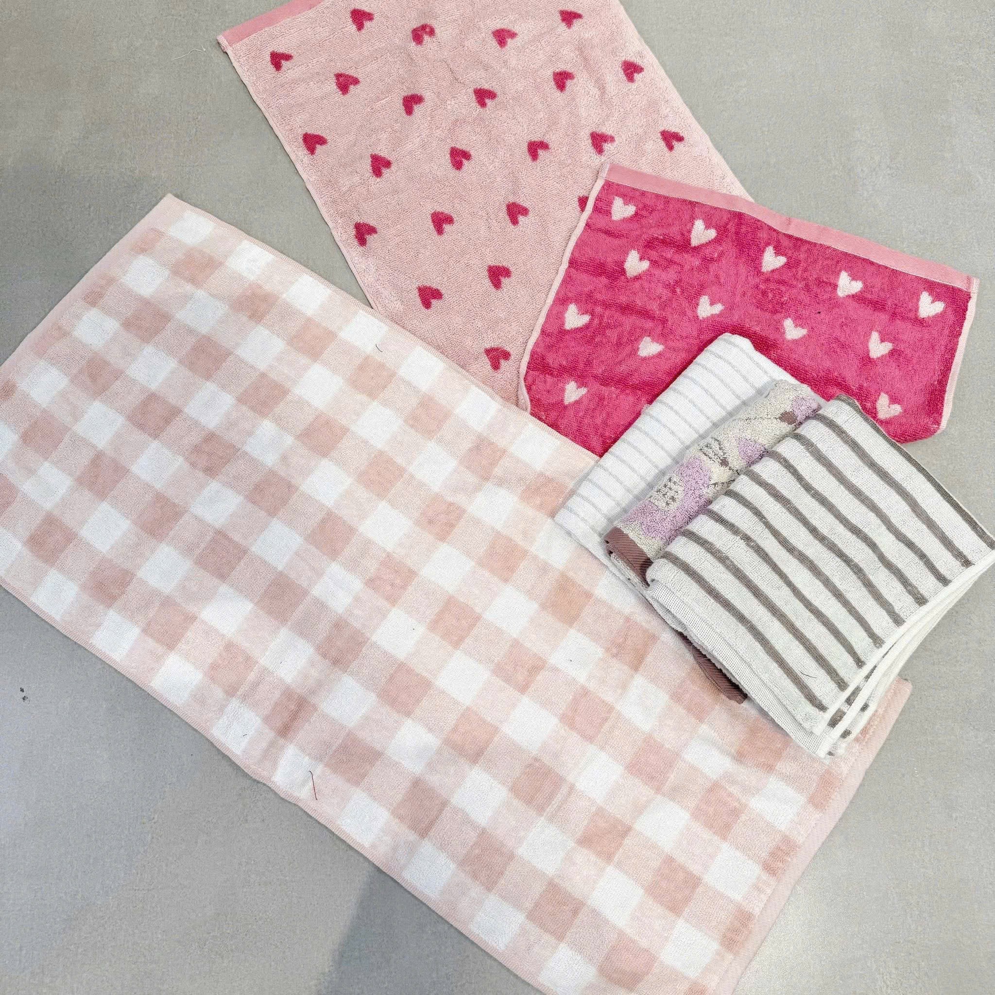 SET 5 KHĂN TẮM GỘI KẺ LOVE ENTERNAL XUẤT DƯ