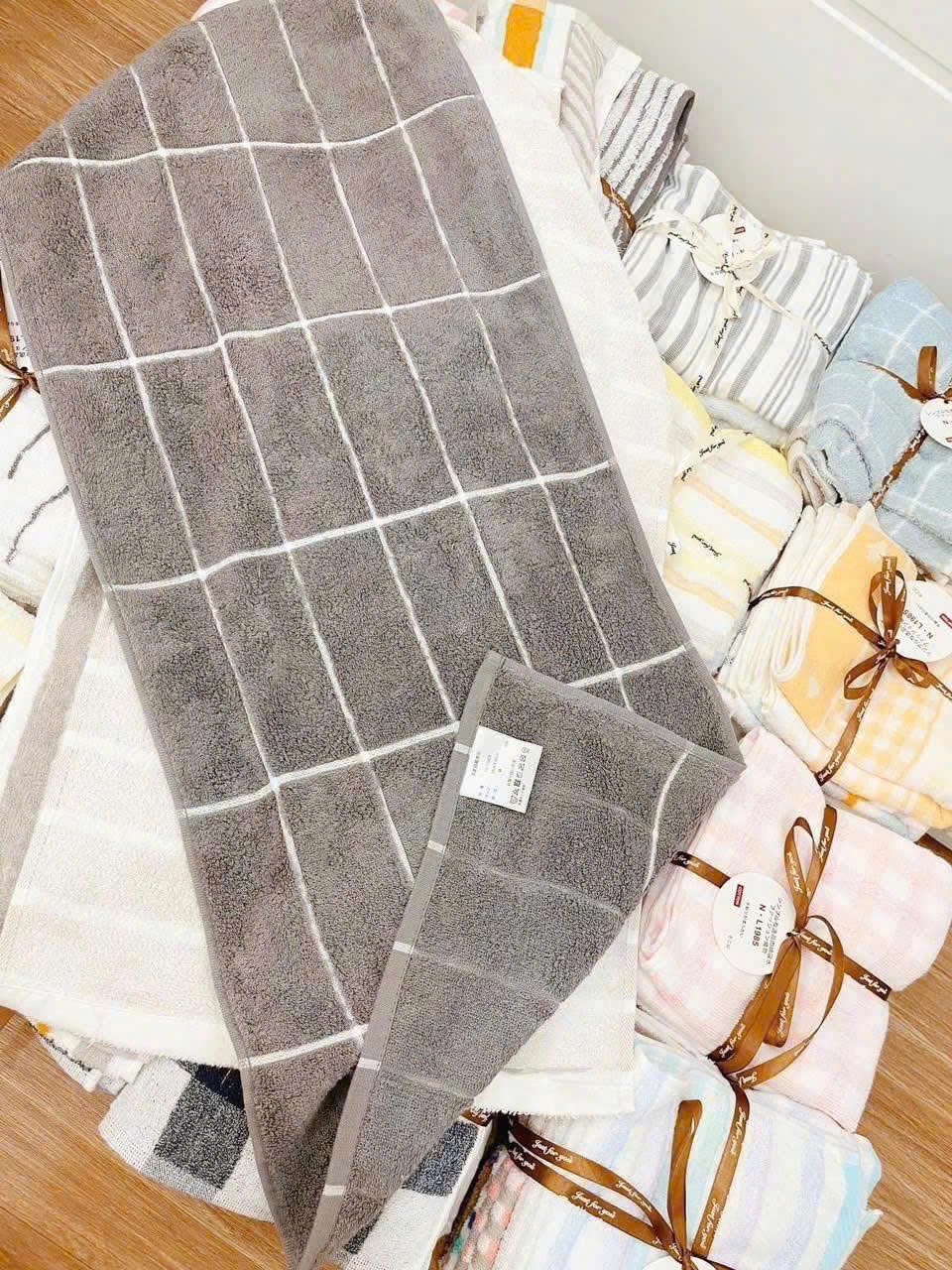 SET 5 KHĂN TẮM GỘI KẺ LOVE ENTERNAL XUẤT DƯ