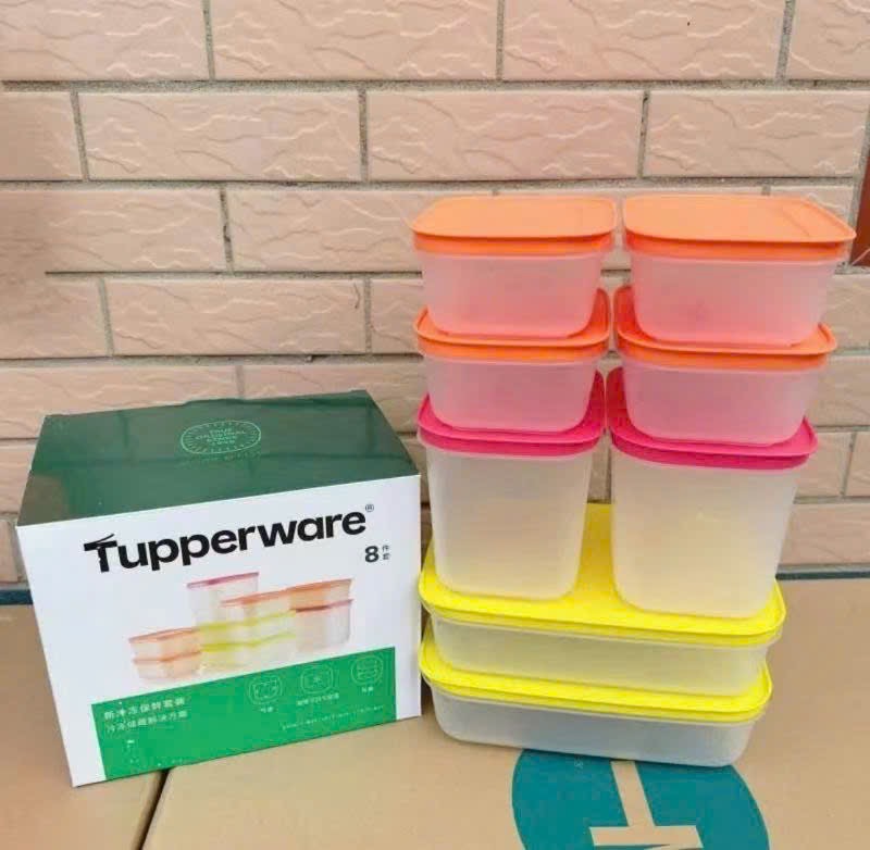 SÉT 8 HỘP ĐỰNG THỰC PHẨM TUPPERWAREv XUẤT XỊN