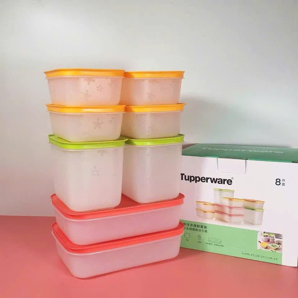 SÉT 8 HỘP ĐỰNG THỰC PHẨM TUPPERWAREv XUẤT XỊN