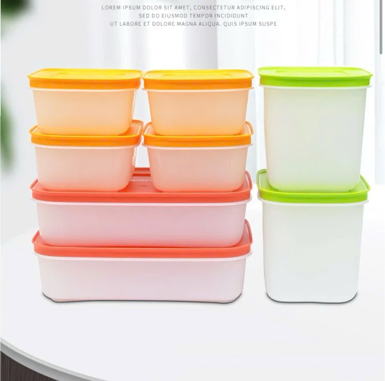 SÉT 8 HỘP ĐỰNG THỰC PHẨM TUPPERWAREv XUẤT XỊN