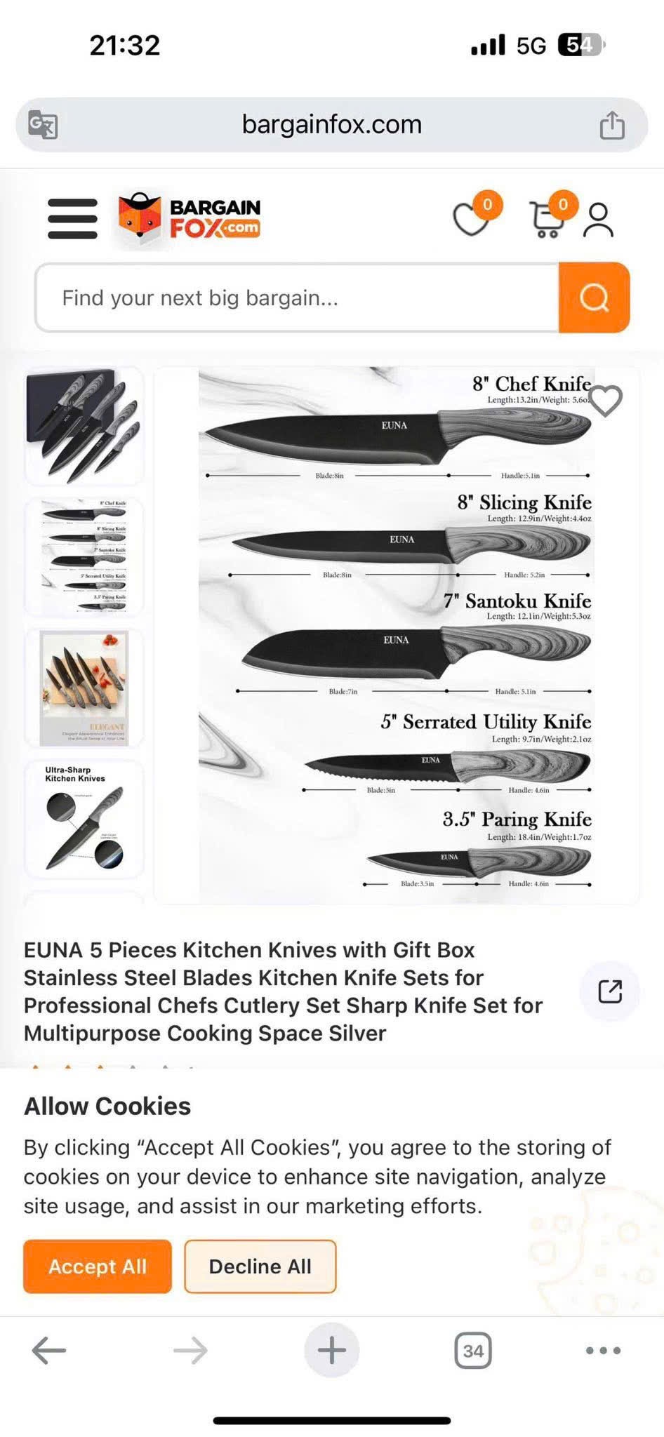 SET DAO EUNA 5 MÓN CAO CẤP
