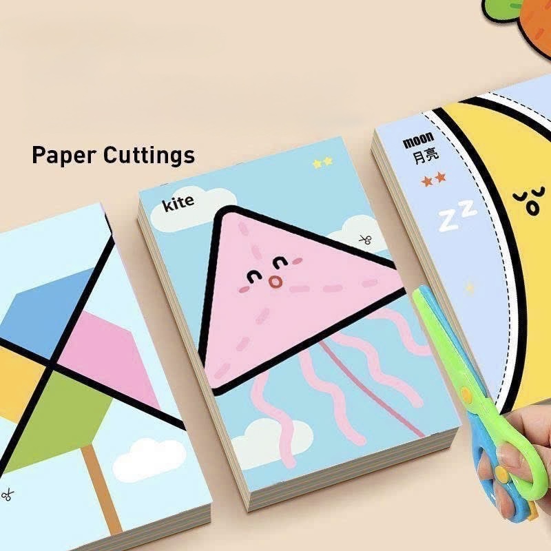 COMBO 2 SET GIẤY CẮT NHIỀU CHỦ ĐỀ CHO BÉ KÈM KÉO