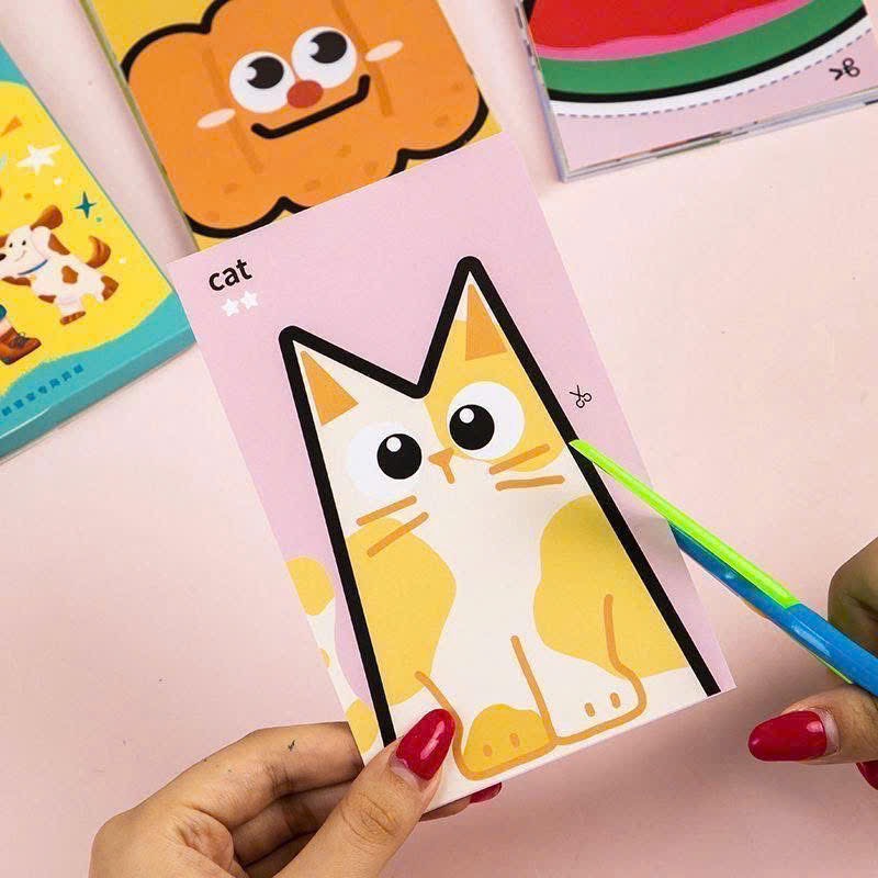 COMBO 2 SET GIẤY CẮT NHIỀU CHỦ ĐỀ CHO BÉ KÈM KÉO