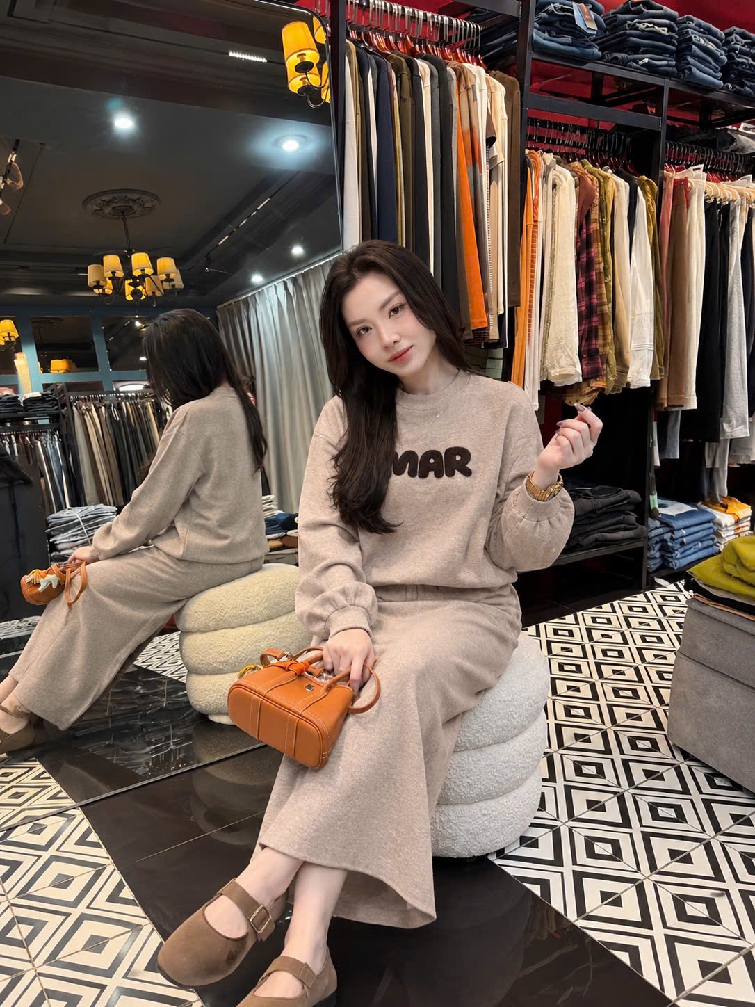 SÉT TĂM THỎ BE MIX CH CHỮ MARIA THÊU XÙ