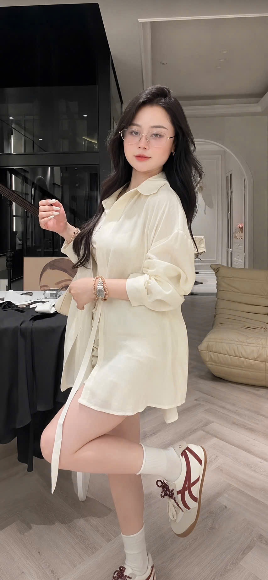 SET VÂY ÁO SƠ MI 2CT NỮ
