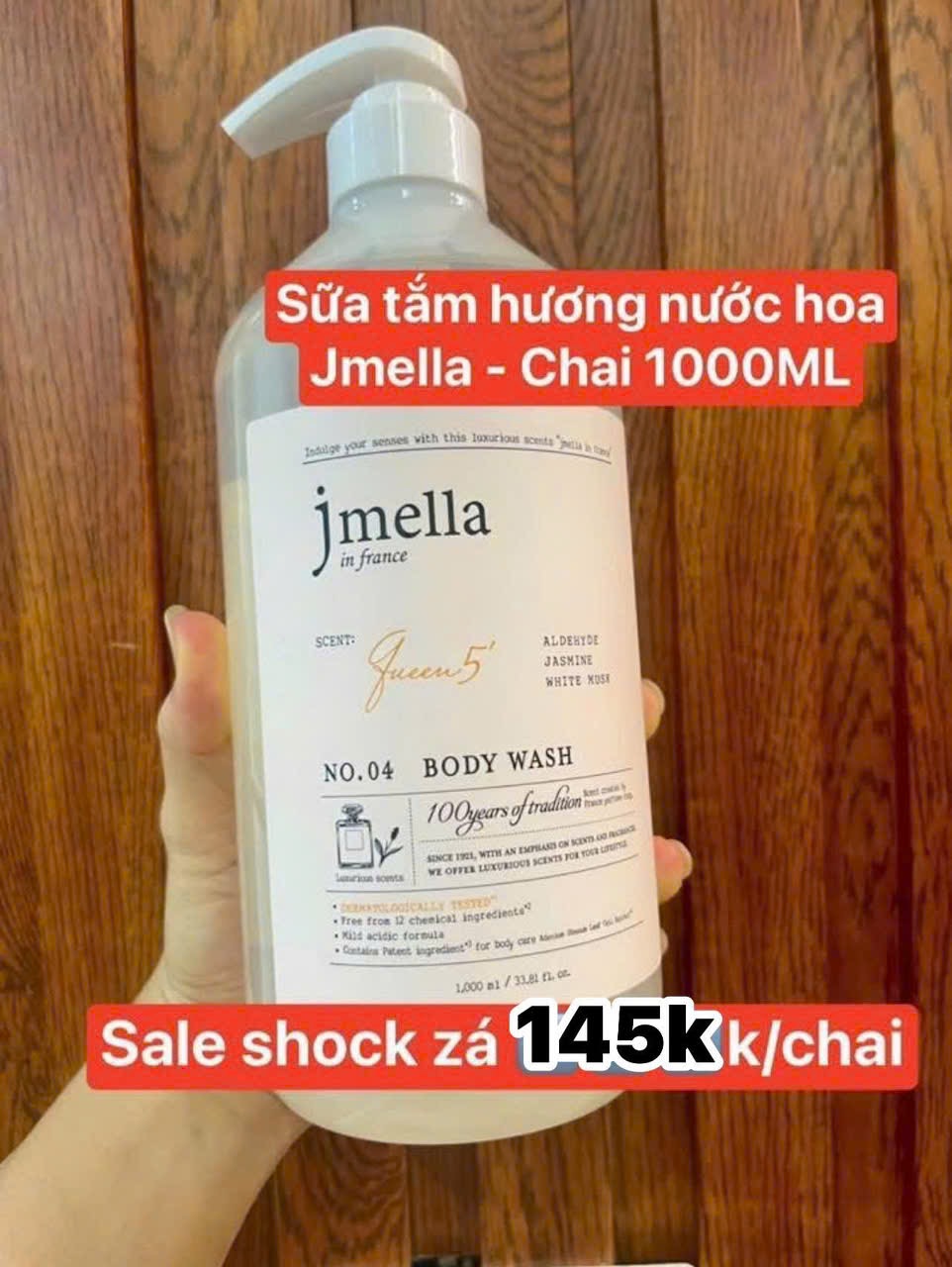 SỮA TẮM NƯỚC HOA JMELLA 1000ML