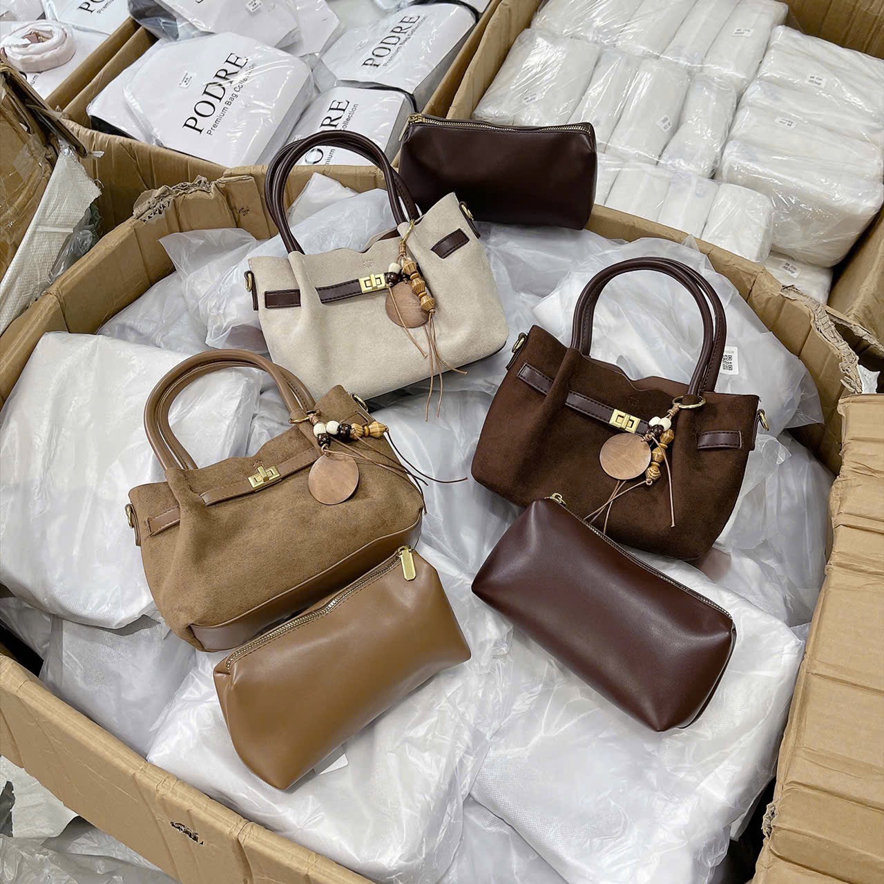 TÚI XÁCH DA LỘN 3 MÀU M3612