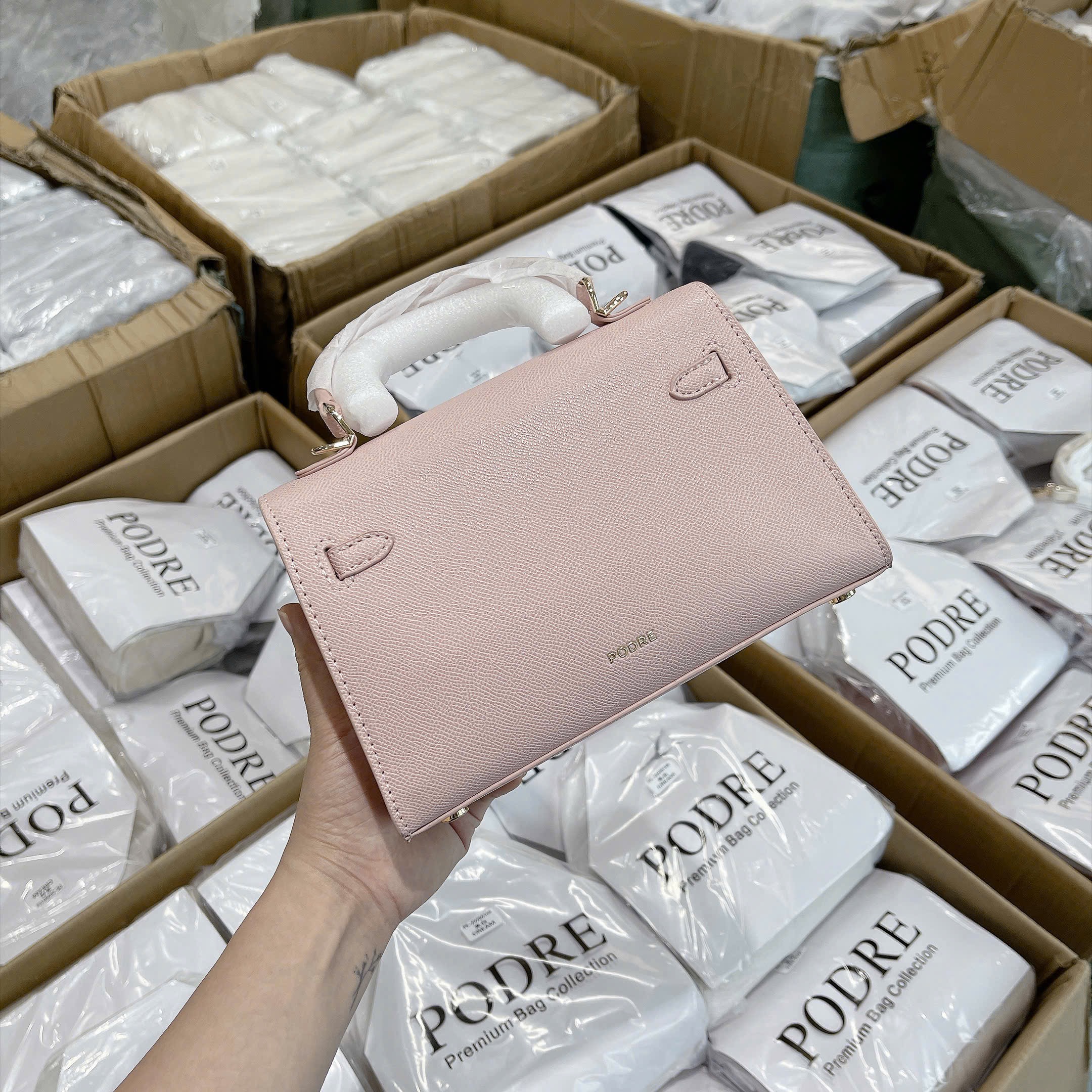 TÚI XÁCH DA SẦN 4 MÀU CHO NỮ HS6010