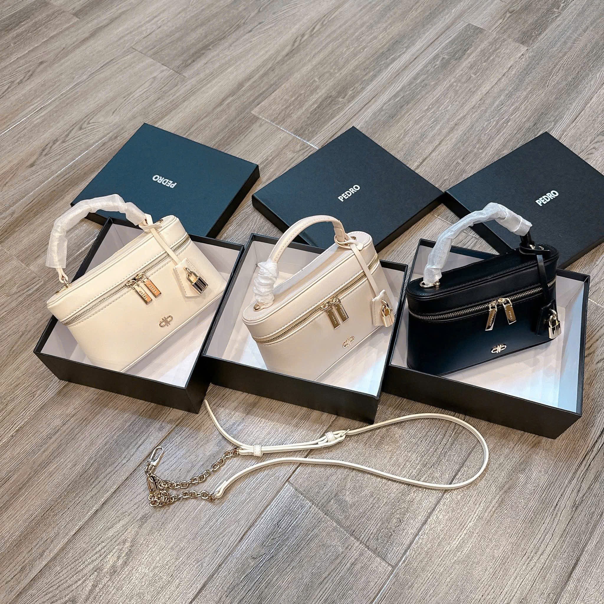 TÚI XÁCH PERDO MÀU SAMPANH NGỌC TRAI FULL BOX