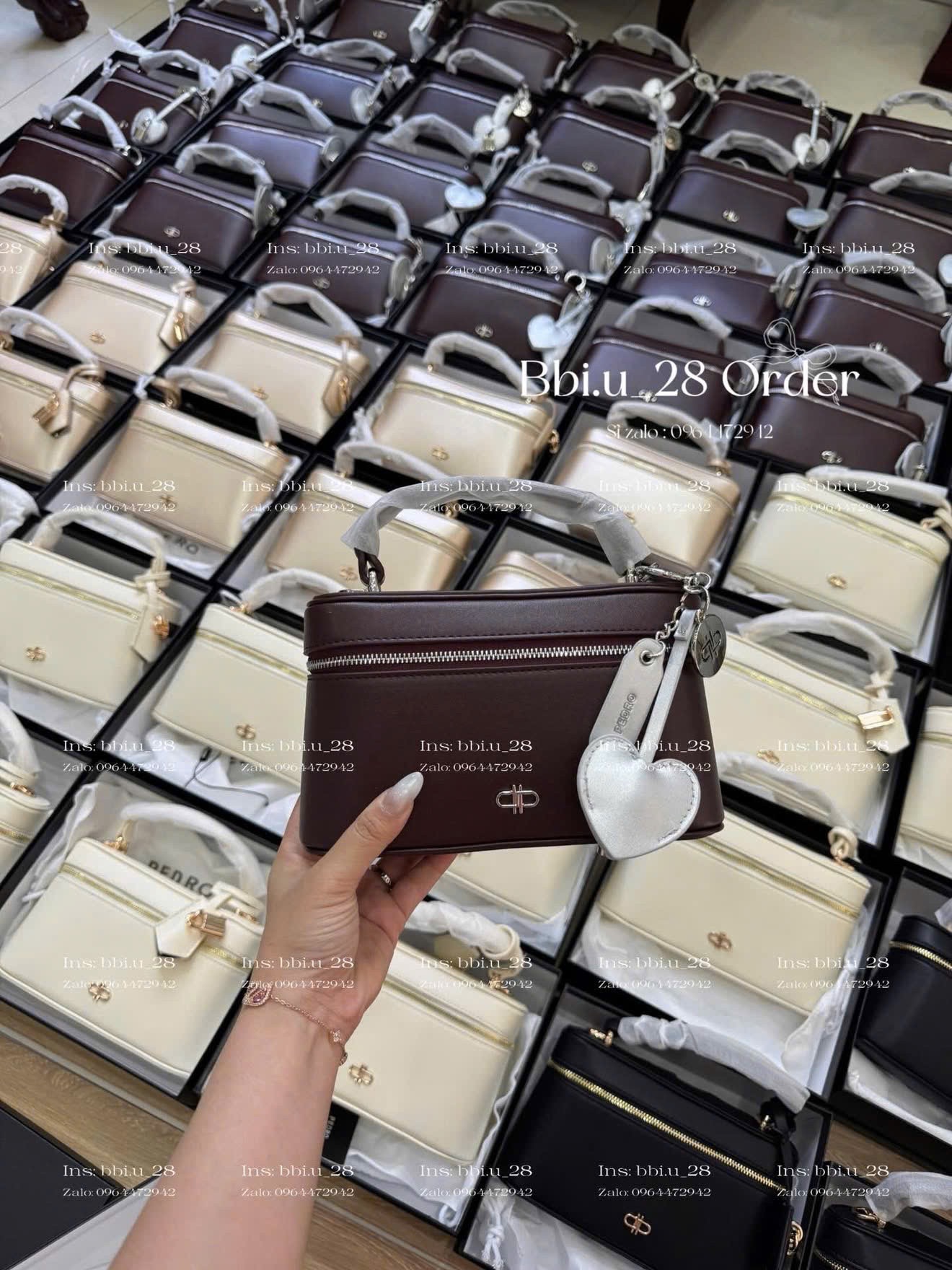 TÚI XÁCH PERDO MÀU SAMPANH NGỌC TRAI FULL BOX