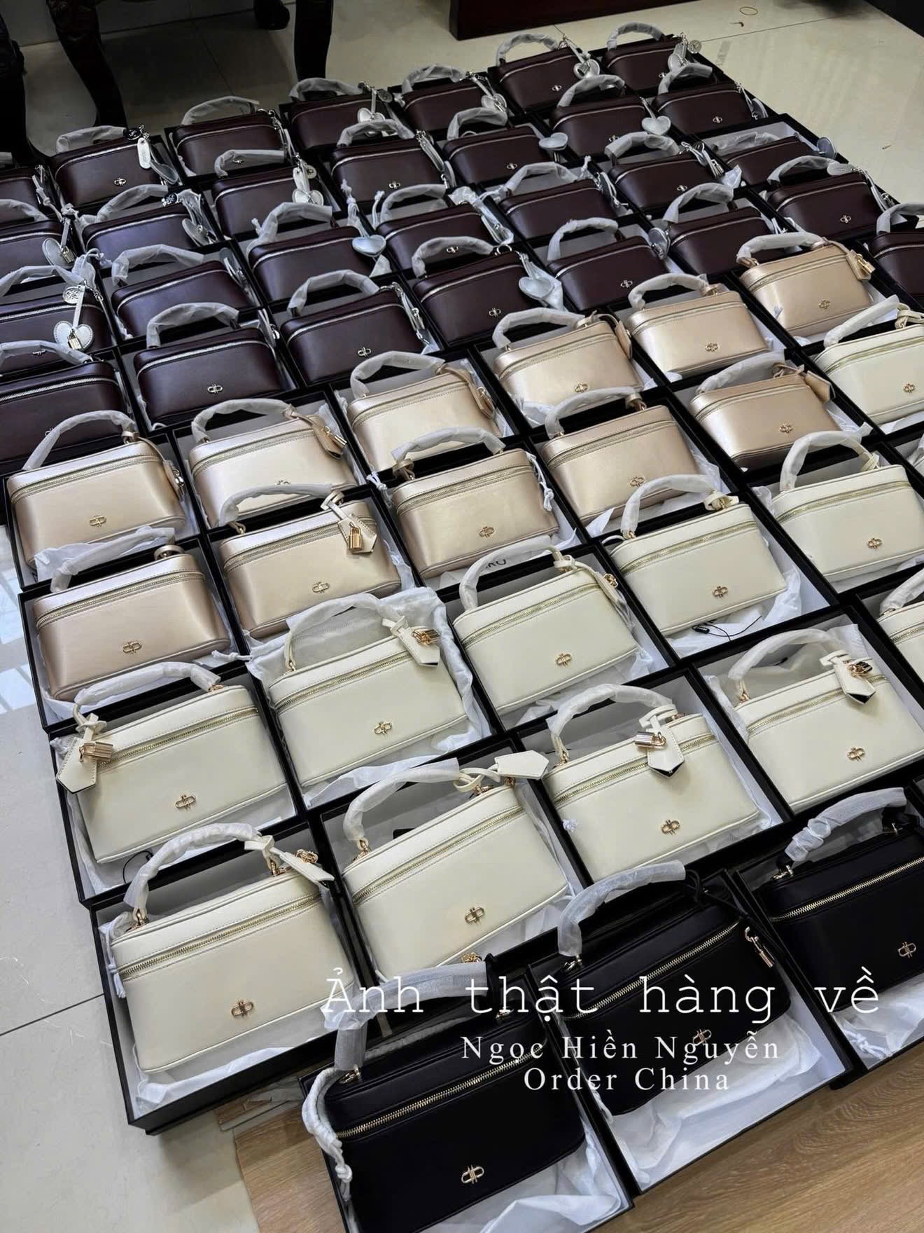 TÚI XÁCH PERDO MÀU SAMPANH NGỌC TRAI FULL BOX