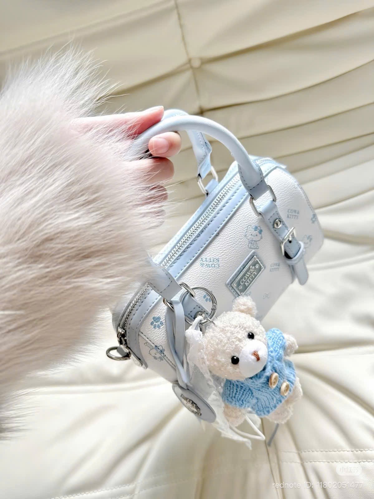 TÚI XÁCH TRỐNG XANH HỒNG KITTY CHO NỮ M8210