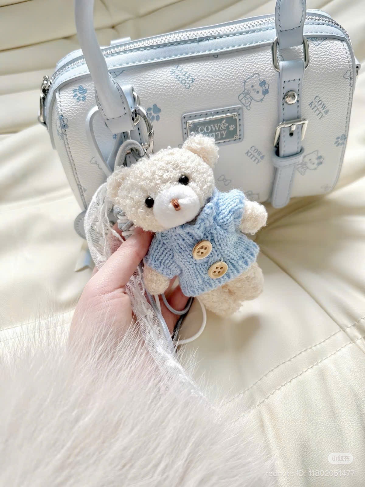TÚI XÁCH TRỐNG XANH HỒNG KITTY CHO NỮ M8210