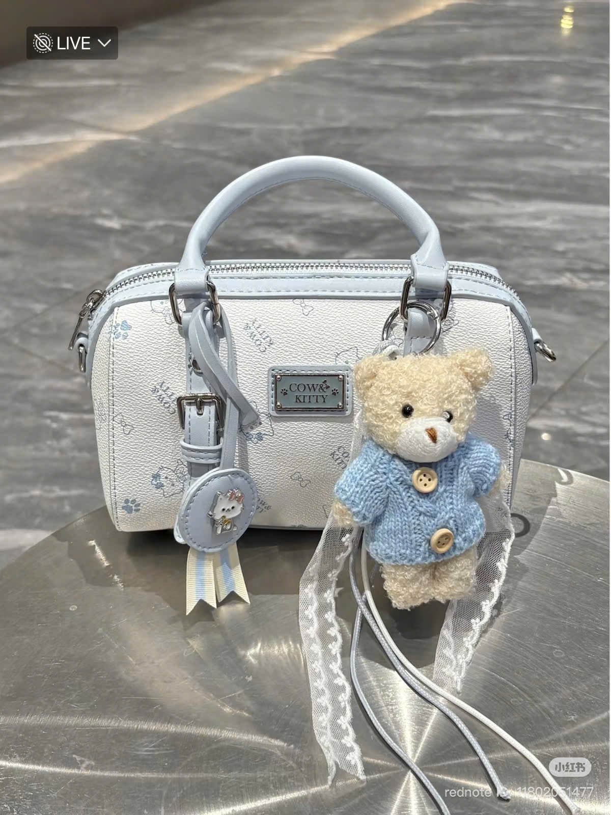 TÚI XÁCH TRỐNG XANH HỒNG KITTY CHO NỮ M8210
