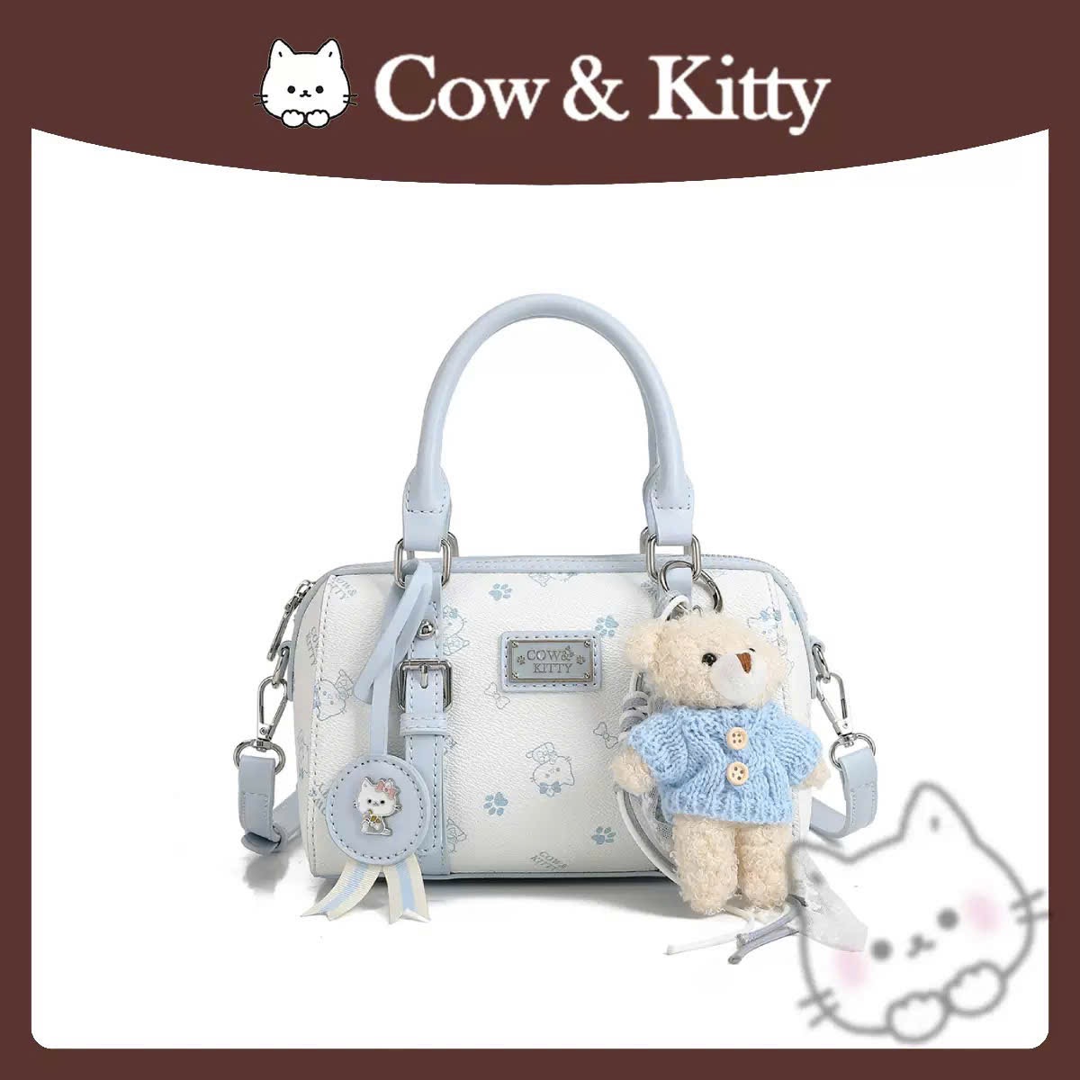 TÚI XÁCH TRỐNG XANH HỒNG KITTY CHO NỮ M8210