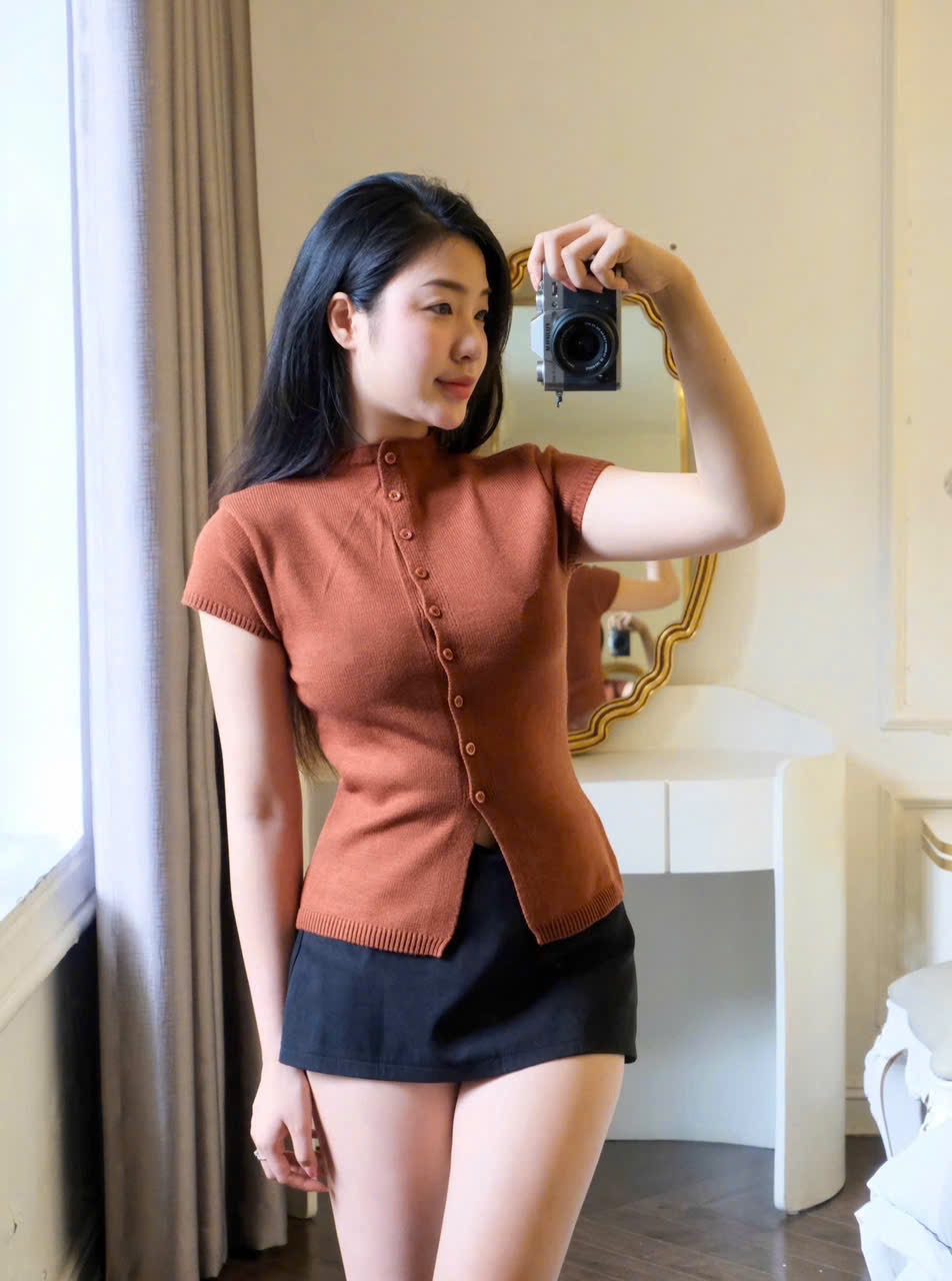 XẢ KHO ÁO LEN CDG MÀU CAM CHO NỮ