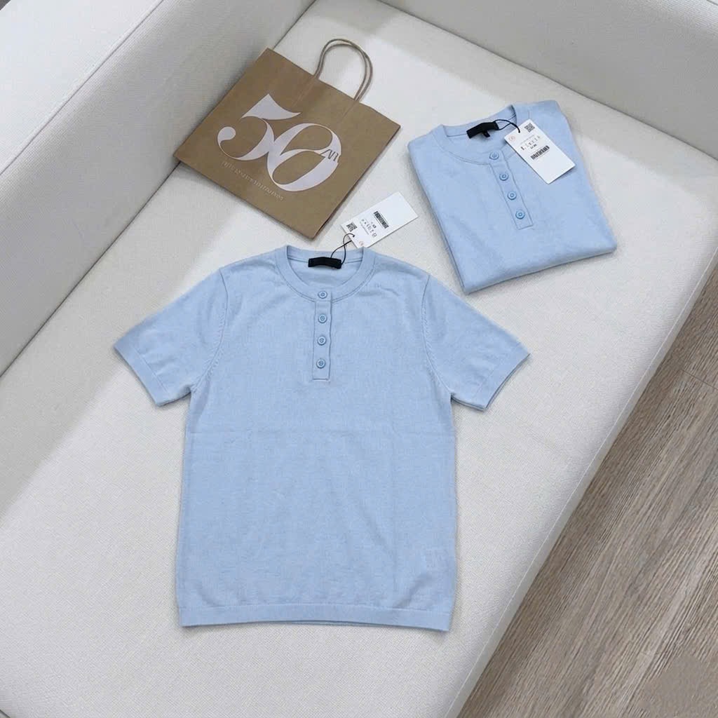 XẢ KHO ÁO LEN KHUY NGỰC CỔ TRÒN VANGD XANH