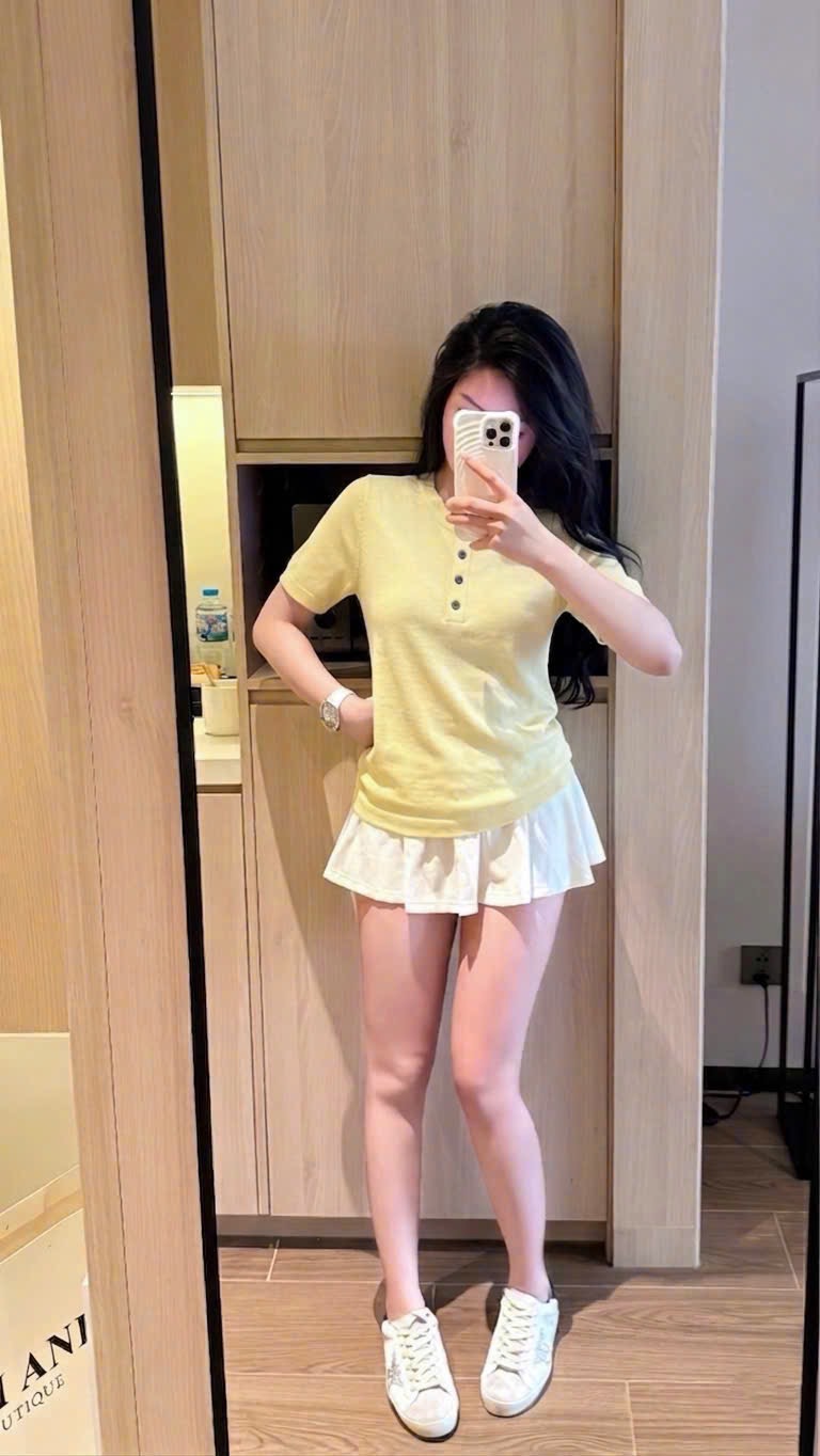 XẢ KHO ÁO LEN KHUY NGỰC CỔ TRÒN VANGD XANH