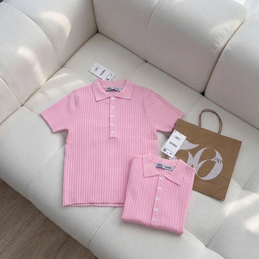 XẢ KHO ÁO LEN POLO HỒNG NỮ