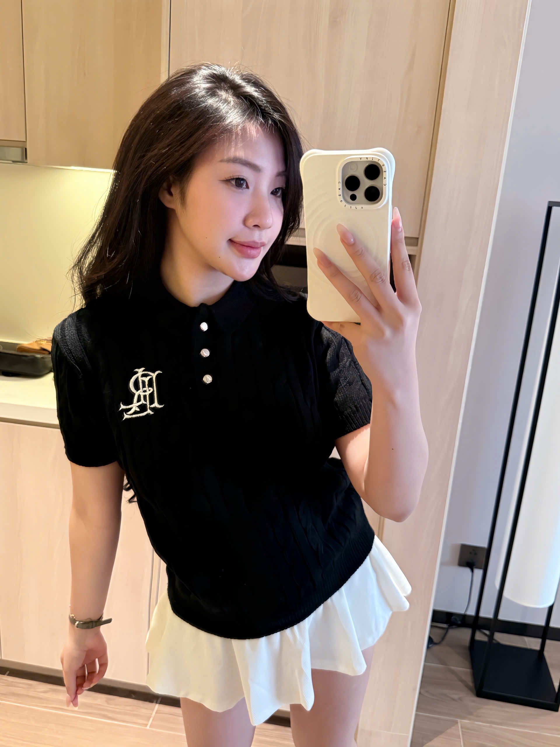 XẢ KHO ÁO LEN THÊU RPL ĐEN HÀNG NHÀ MÁY