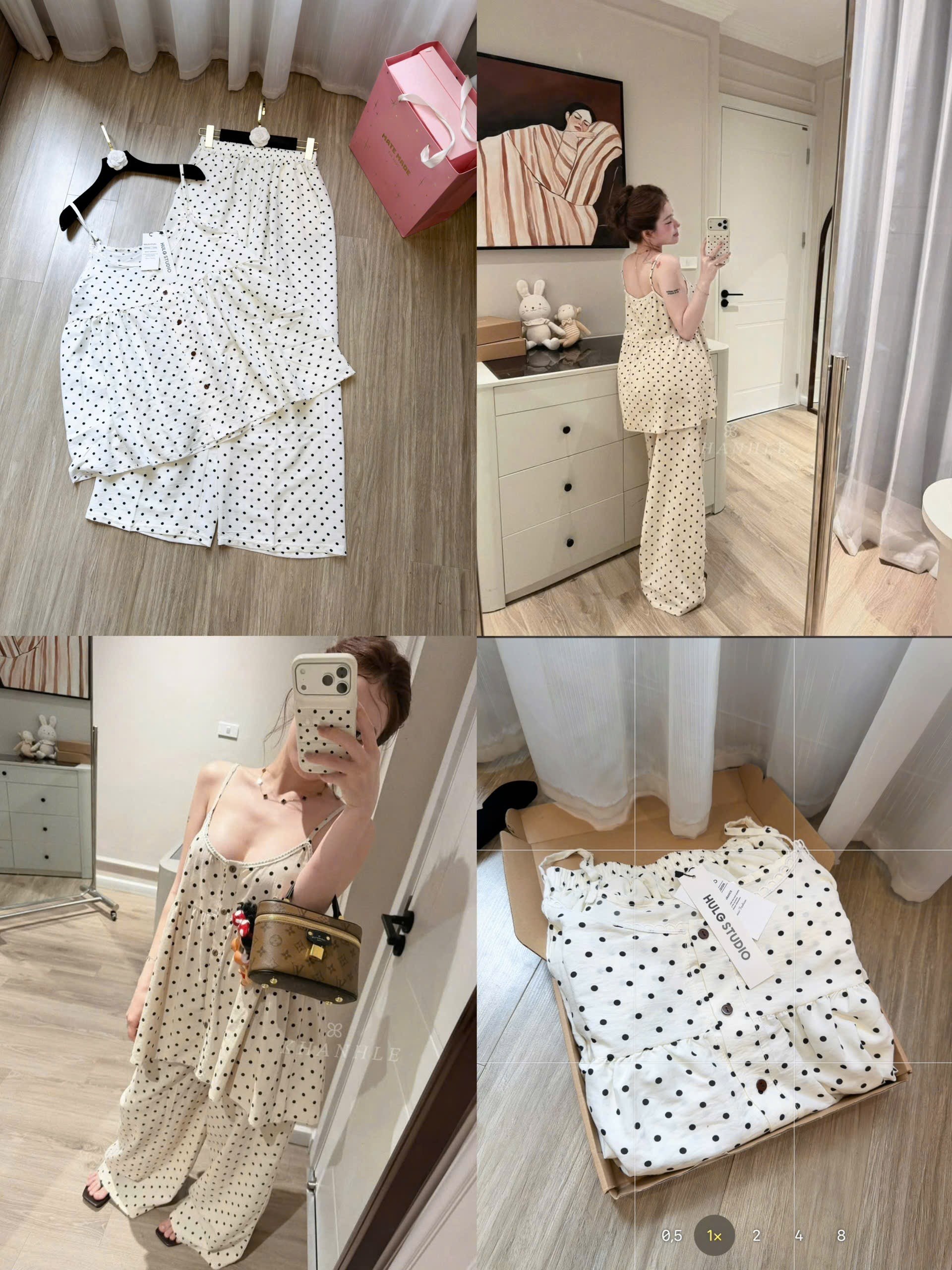 XẢ KHO BỘ ÁO 2S CHẤM BI CHO NỮ