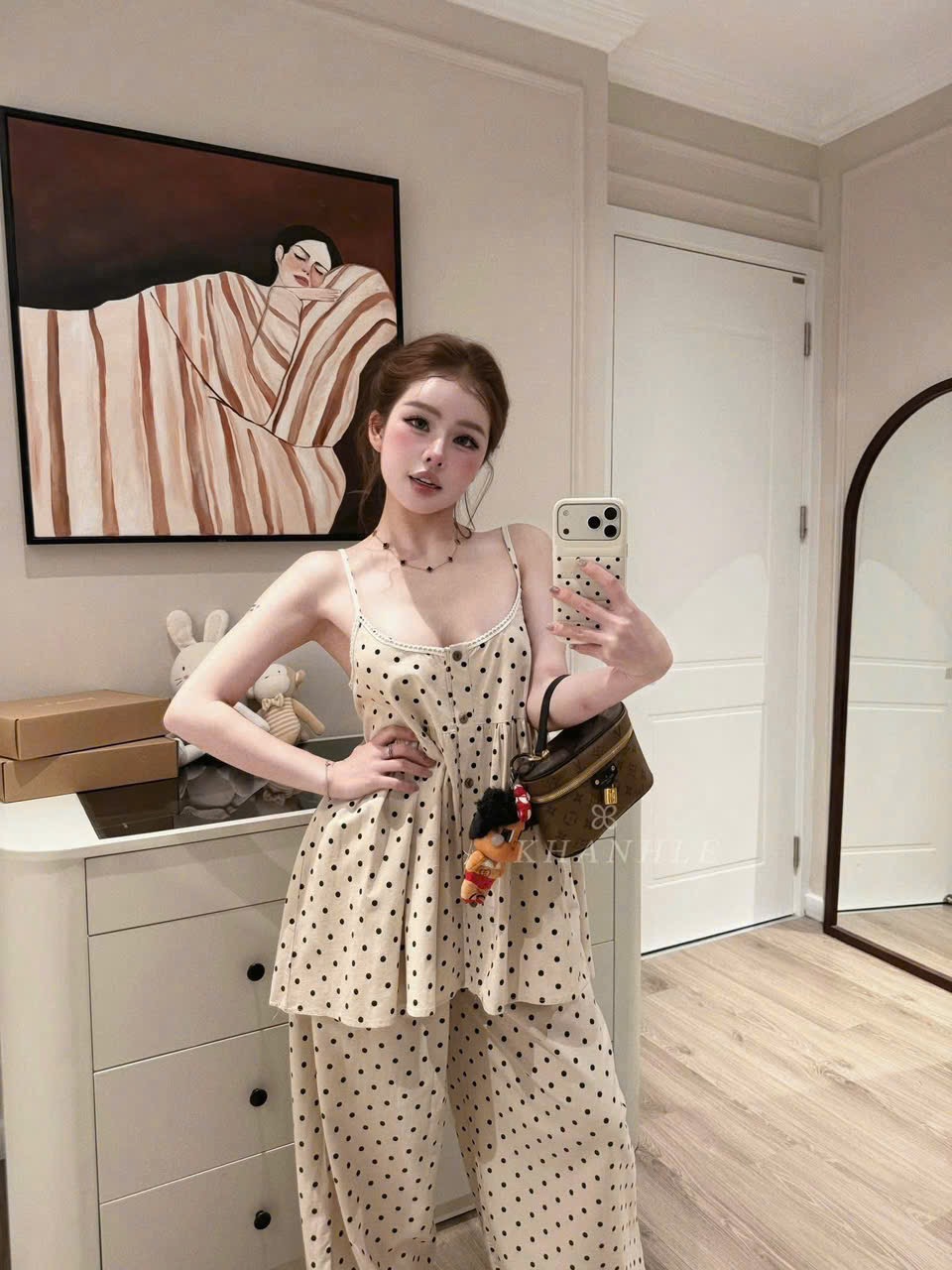 XẢ KHO BỘ ÁO 2S CHẤM BI CHO NỮ