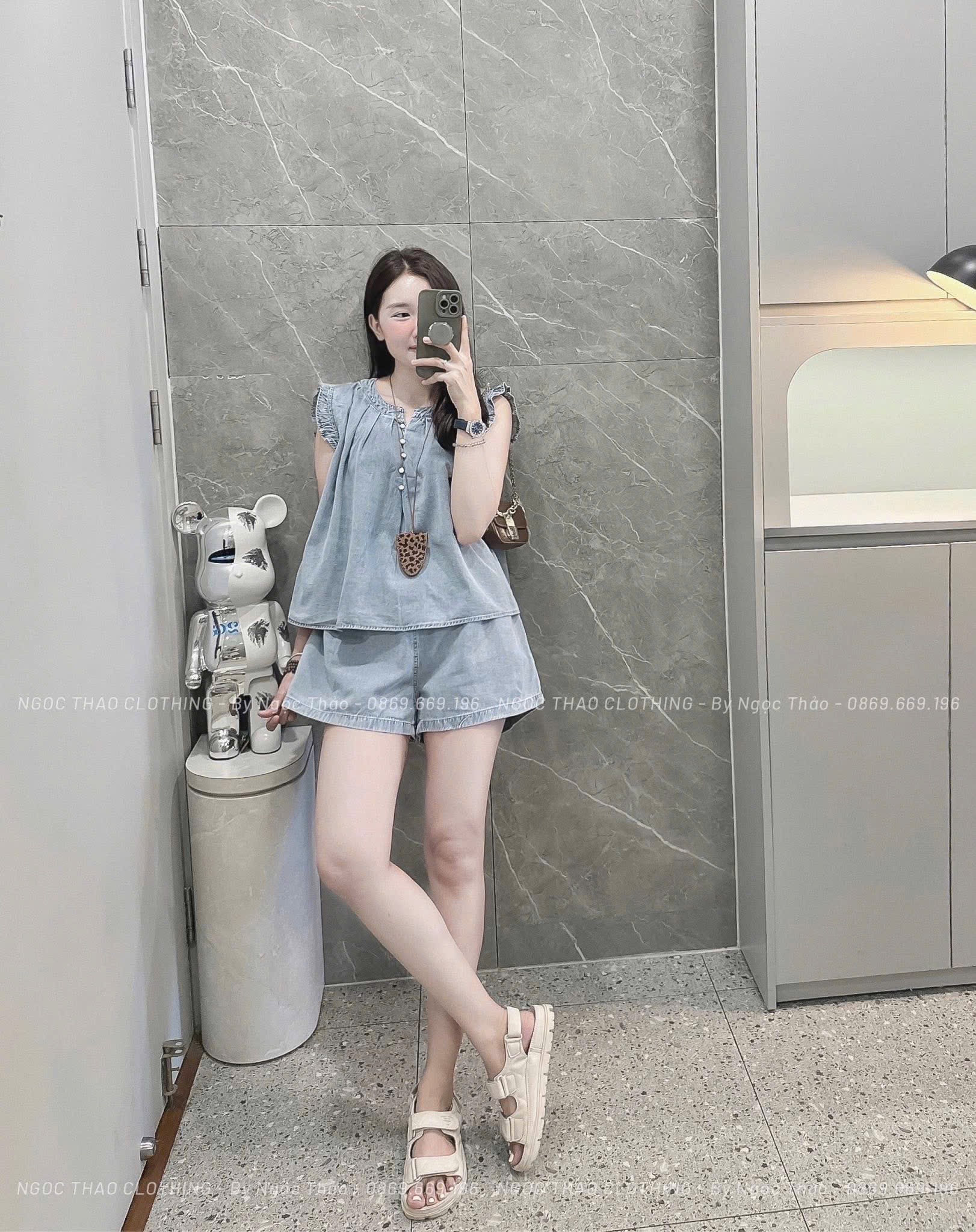 XẢ KHO BỘ BÒ XN QUẦN ĐÙI MÀU XANH