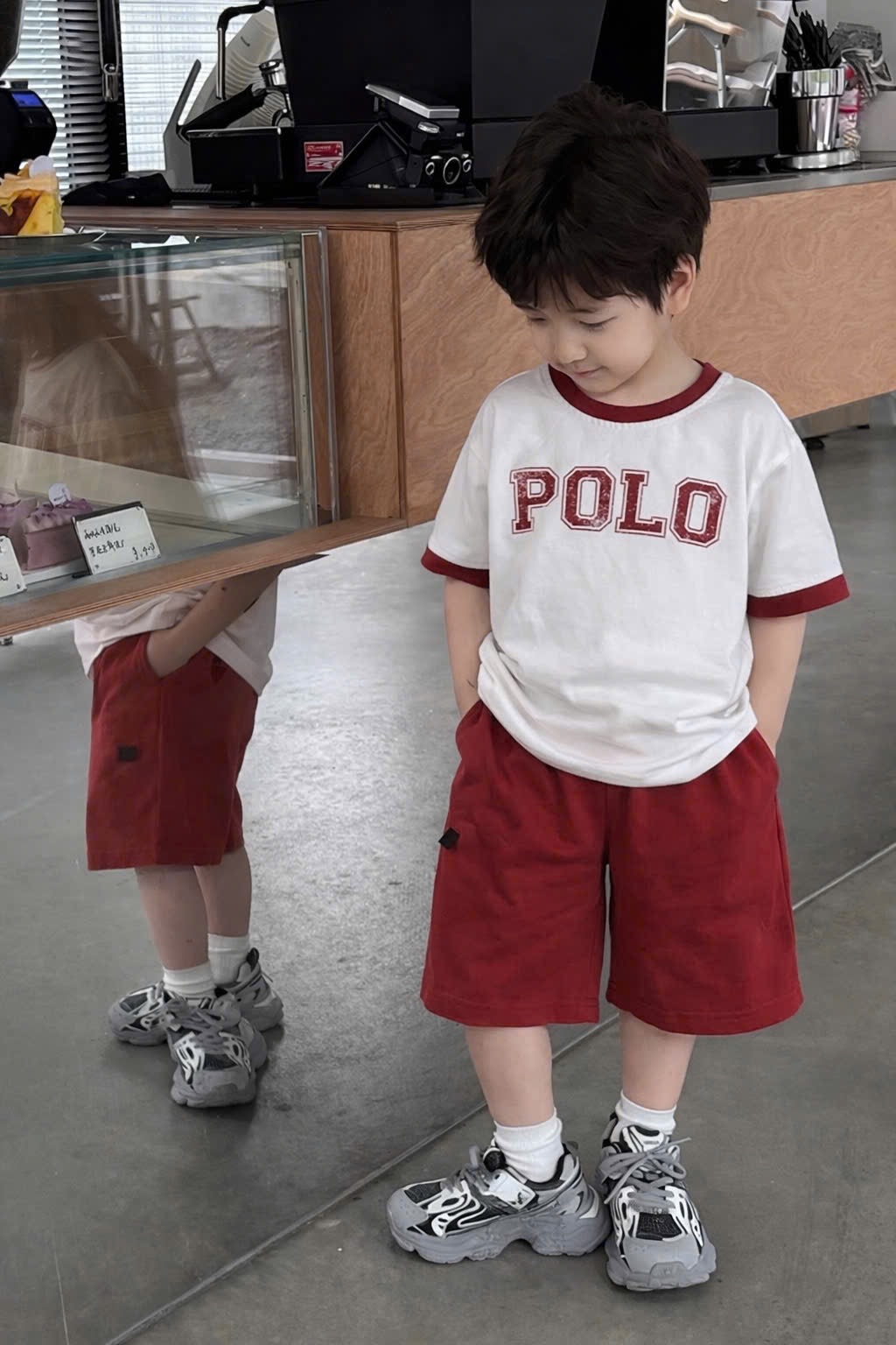 XẢ KHO BỘ ĐÙI POLO TRẮNG CỔ VIỀN CHO NỮ