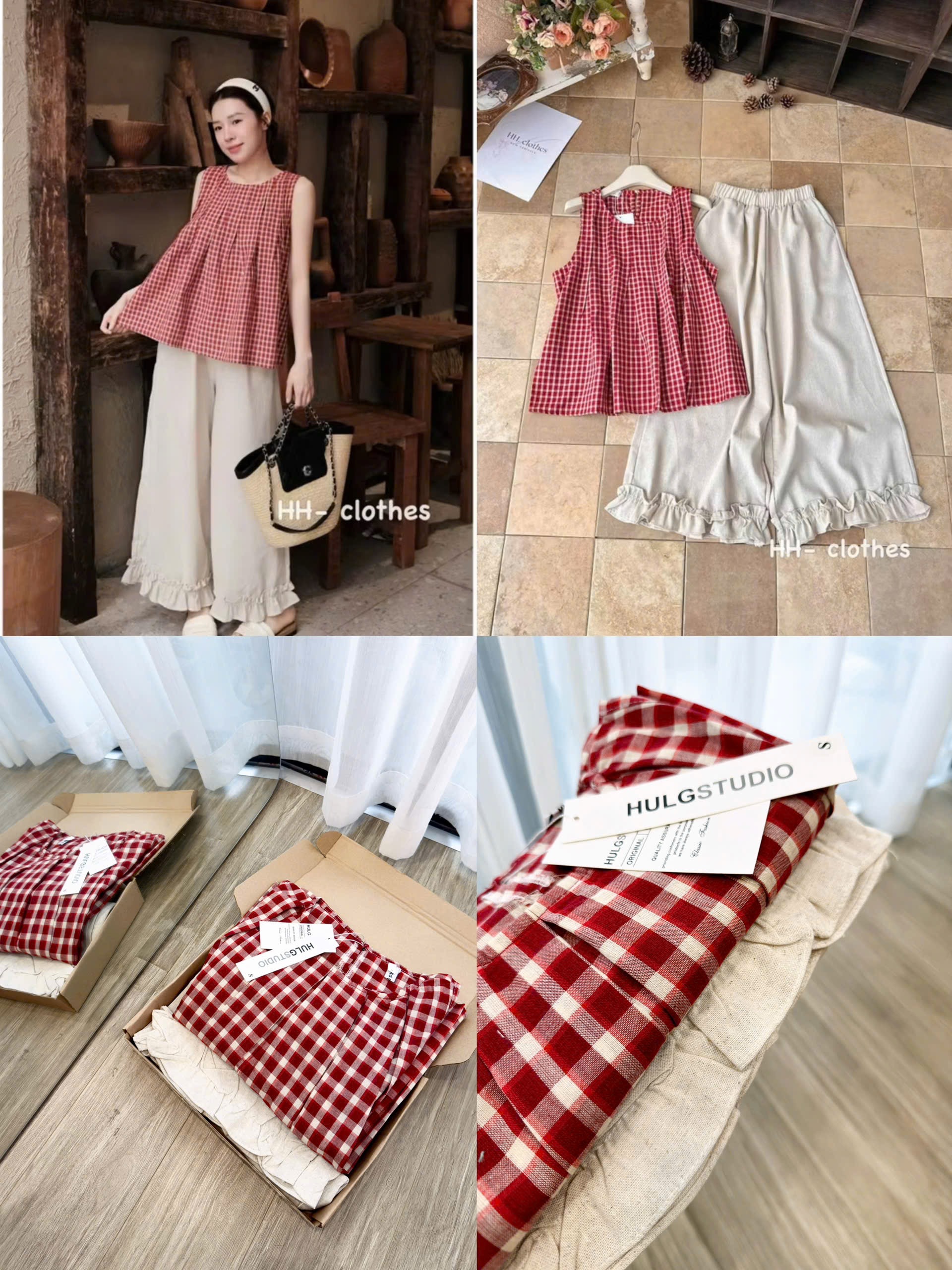 XẢ KHO BỘ KẺ ĐỎ XN QUẦN SUÔNG PHỐI BÈO